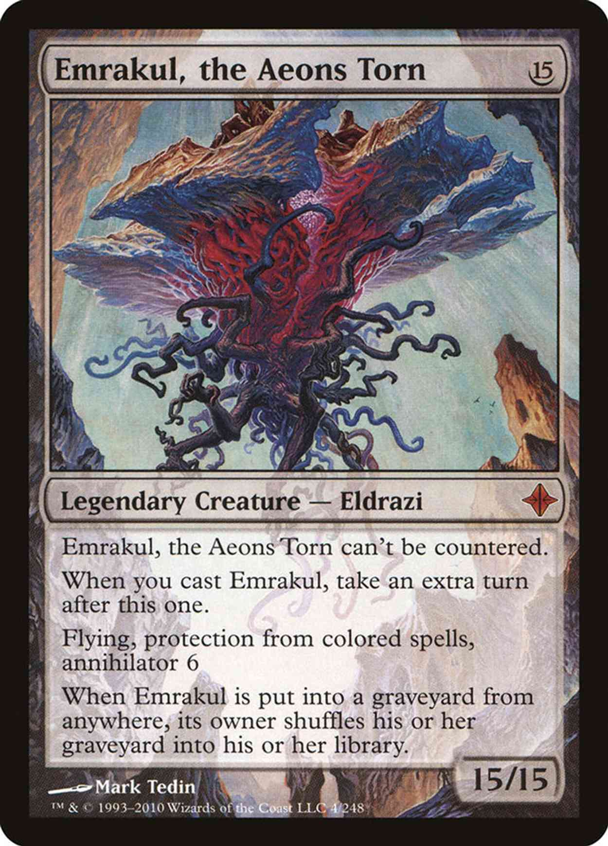 Emrakul, the Aeons Torn (Rise of the Eldrazi) magic card front