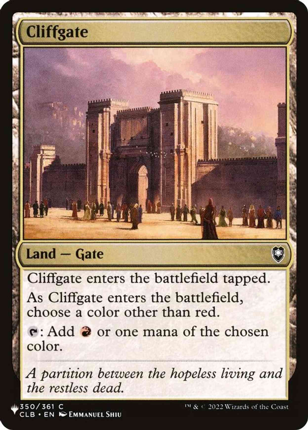 Cliffgate magic card front