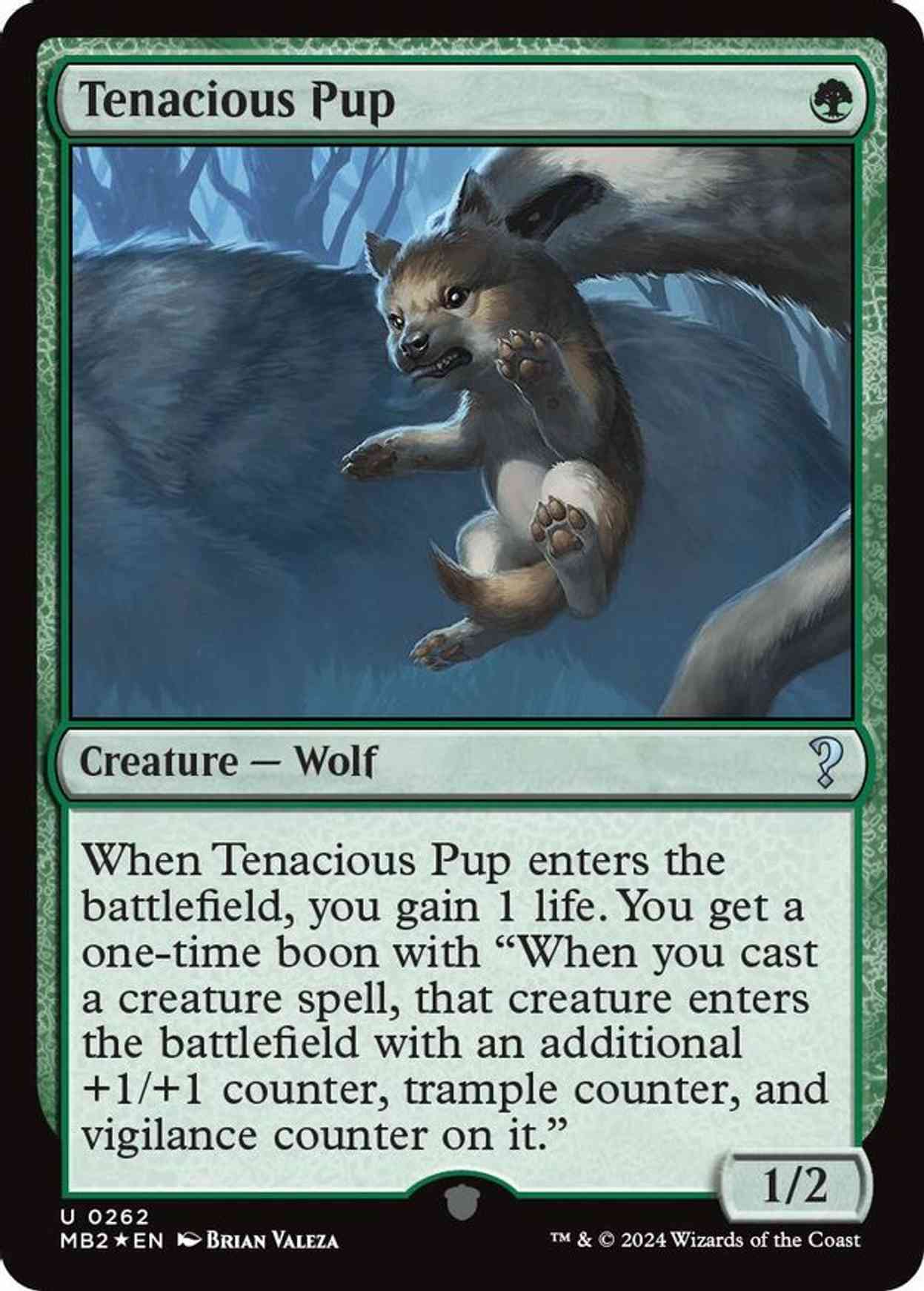 Tenacious Pup magic card front