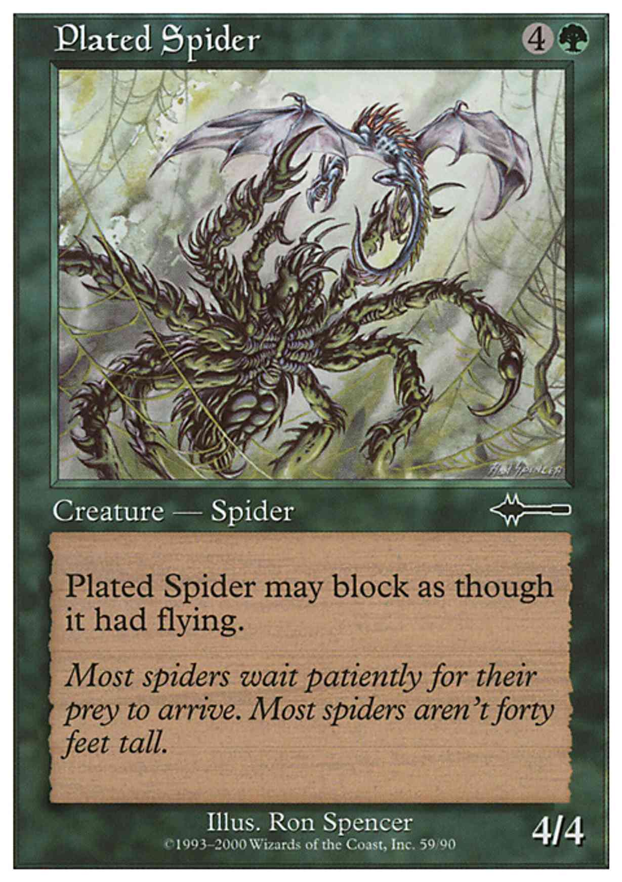 Plated Spider magic card front