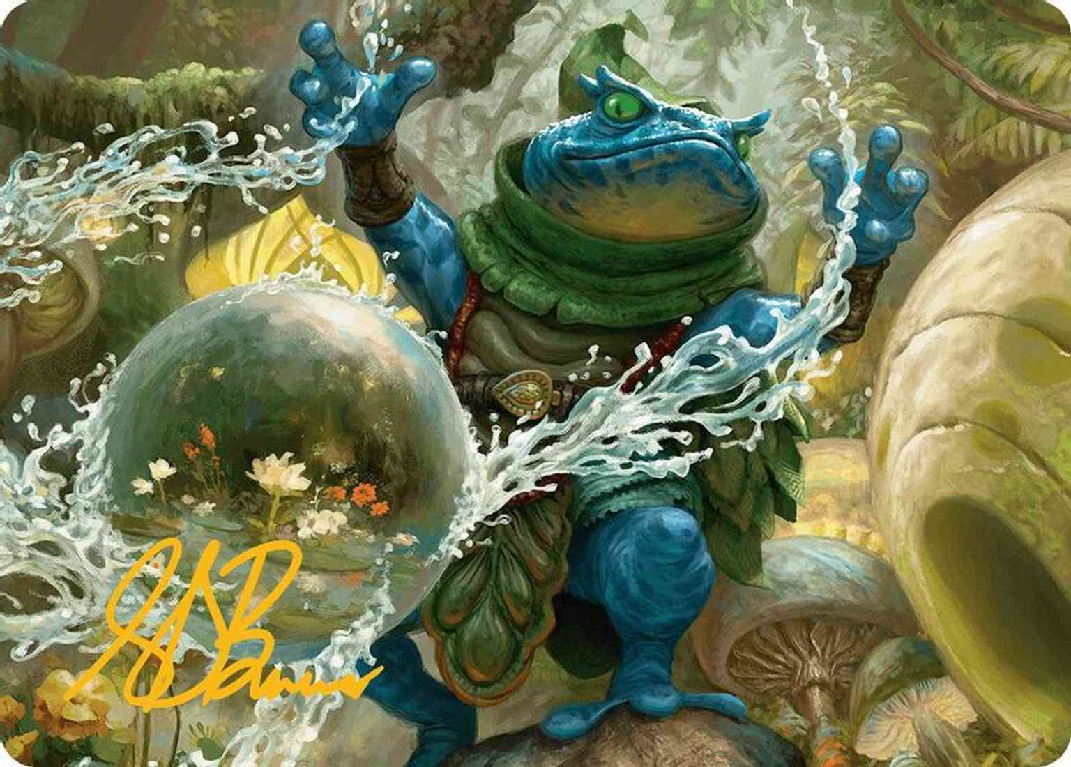 Pond Prophet Art Card (Gold-Stamped Signature) magic card front