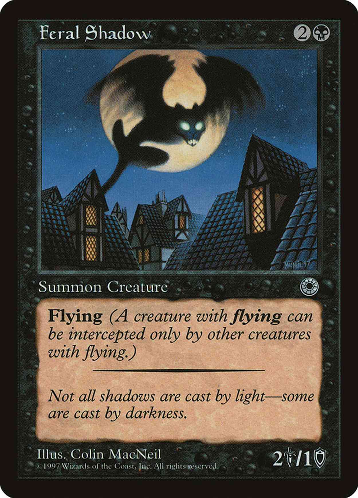 Feral Shadow (Reminder Text) magic card front