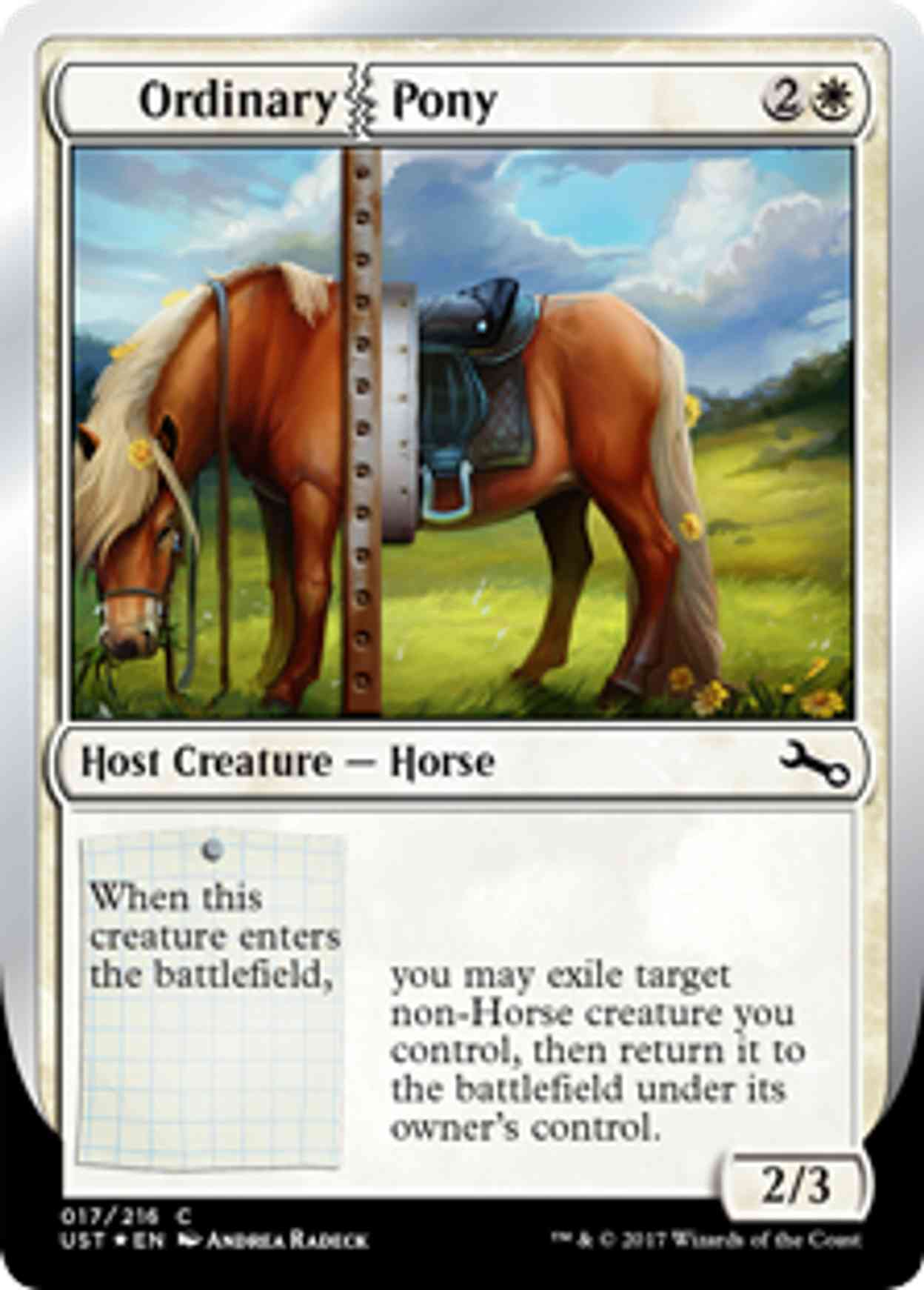 Ordinary Pony magic card front