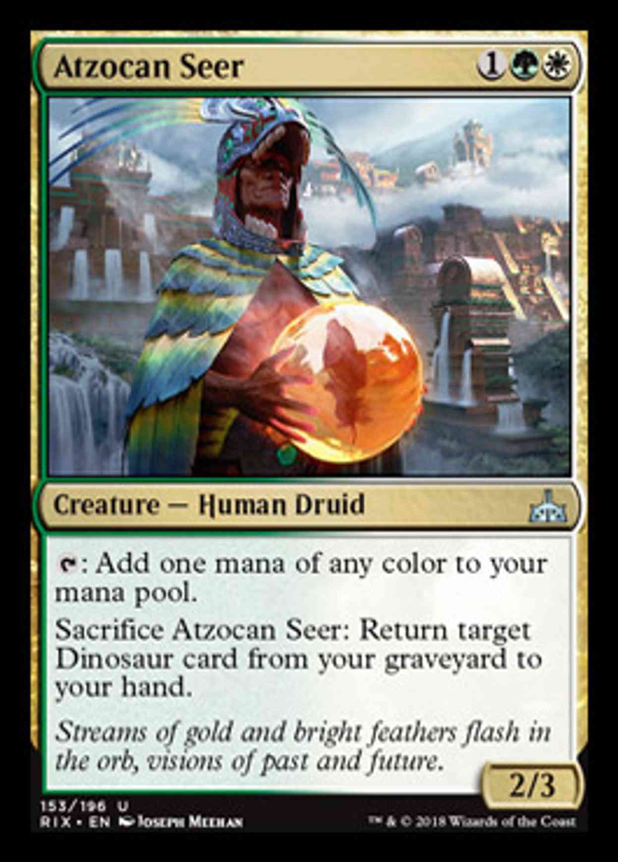 Atzocan Seer magic card front