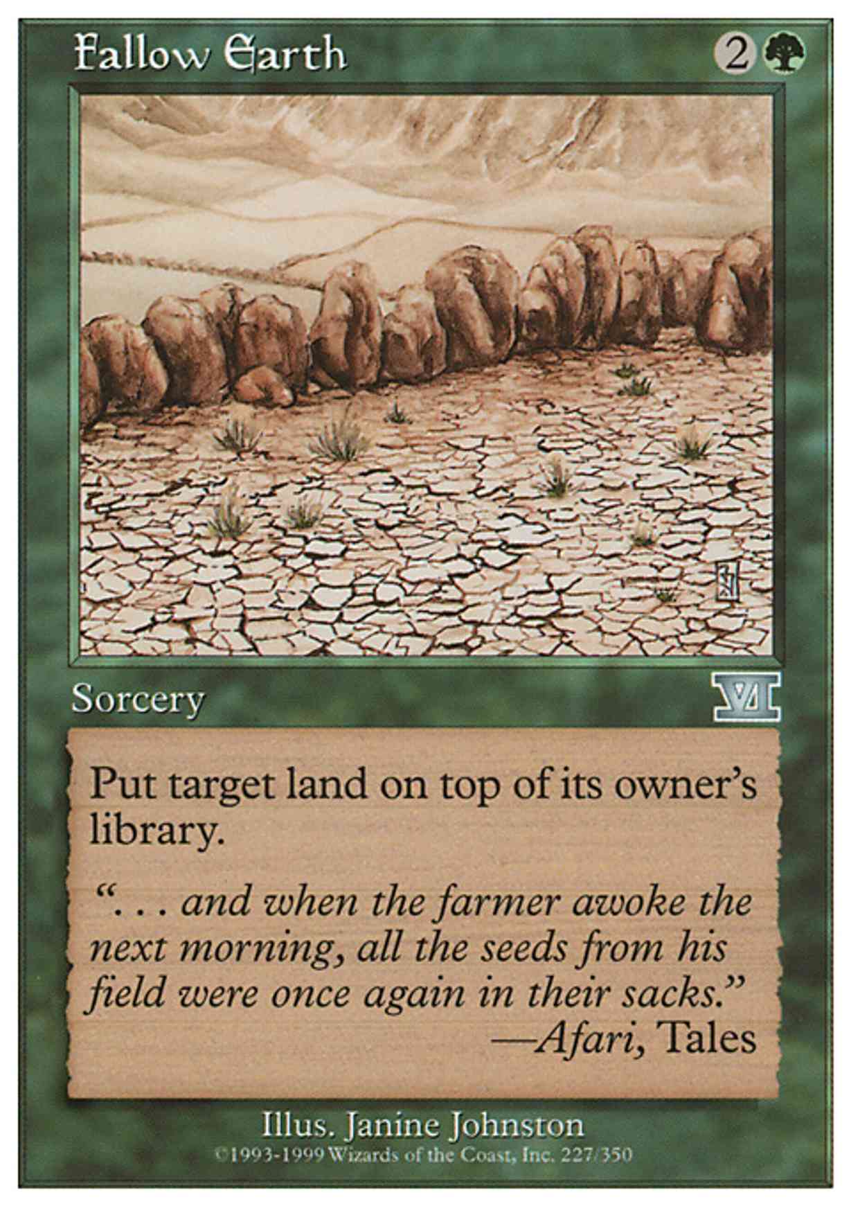 Fallow Earth magic card front