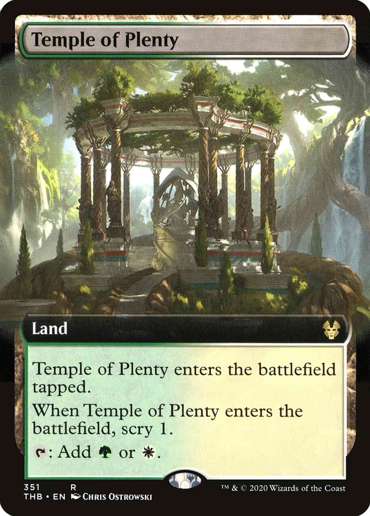Temple of Plenty (Extended Art) magic card front