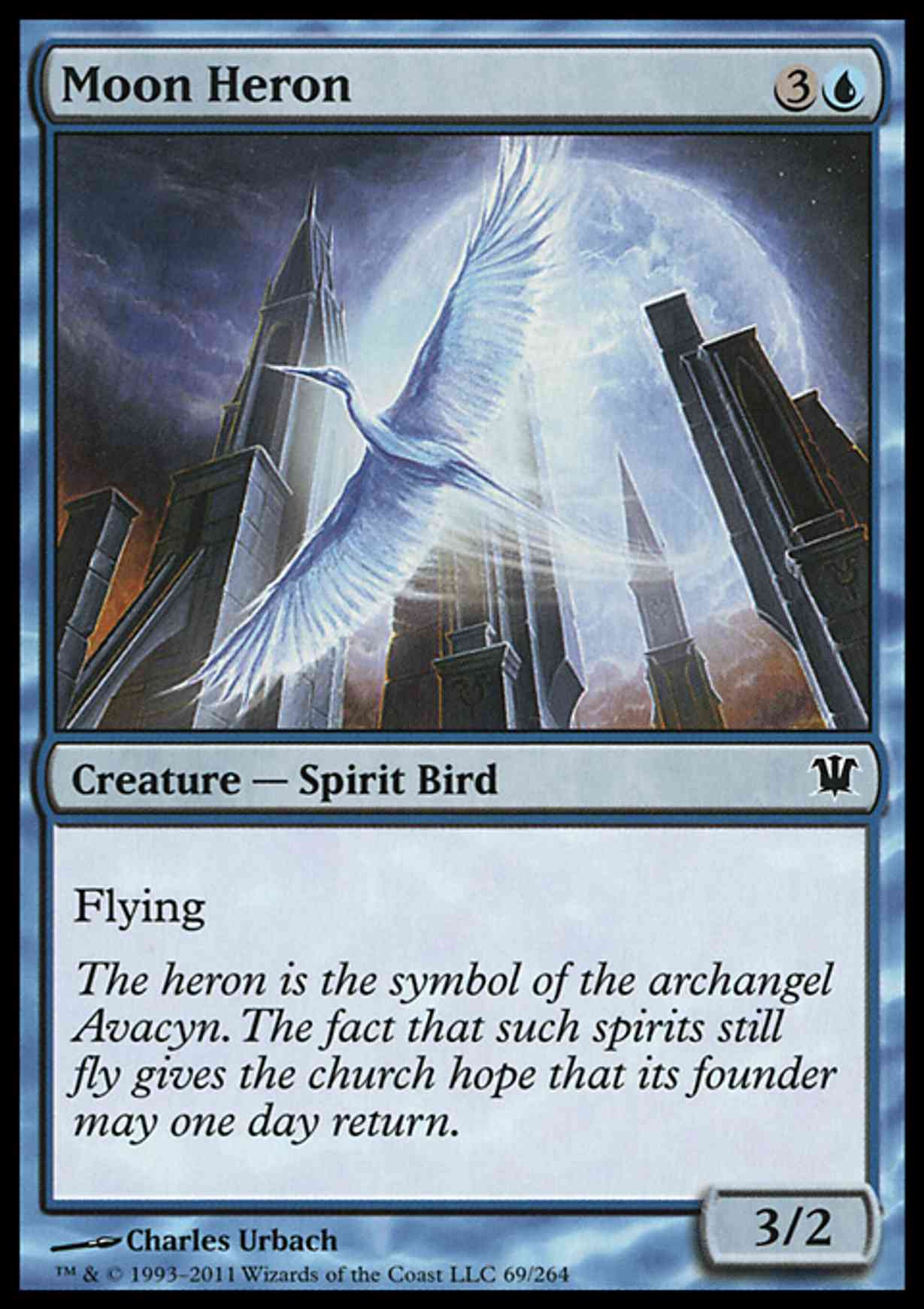 Moon Heron magic card front