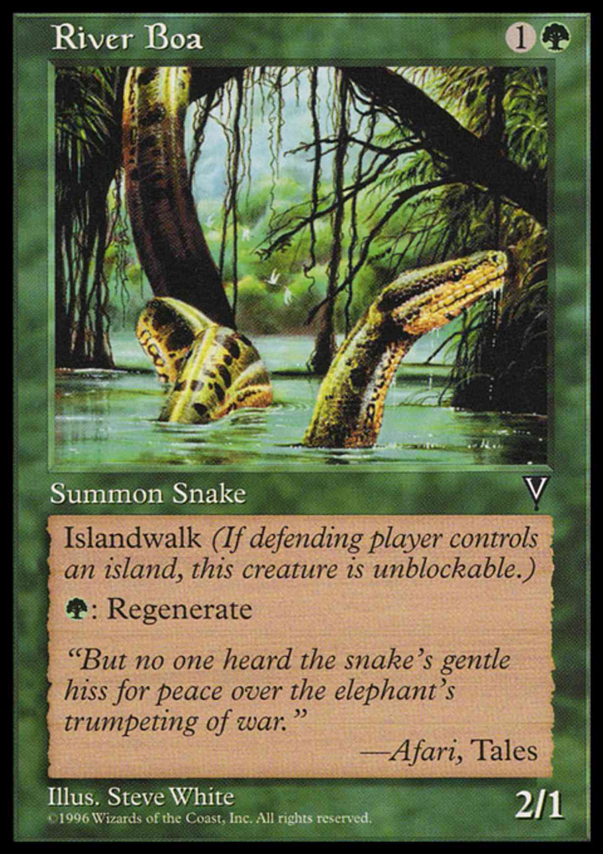 River Boa magic card front