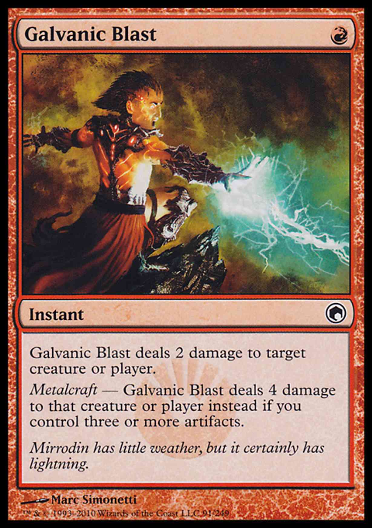 Galvanic Blast magic card front