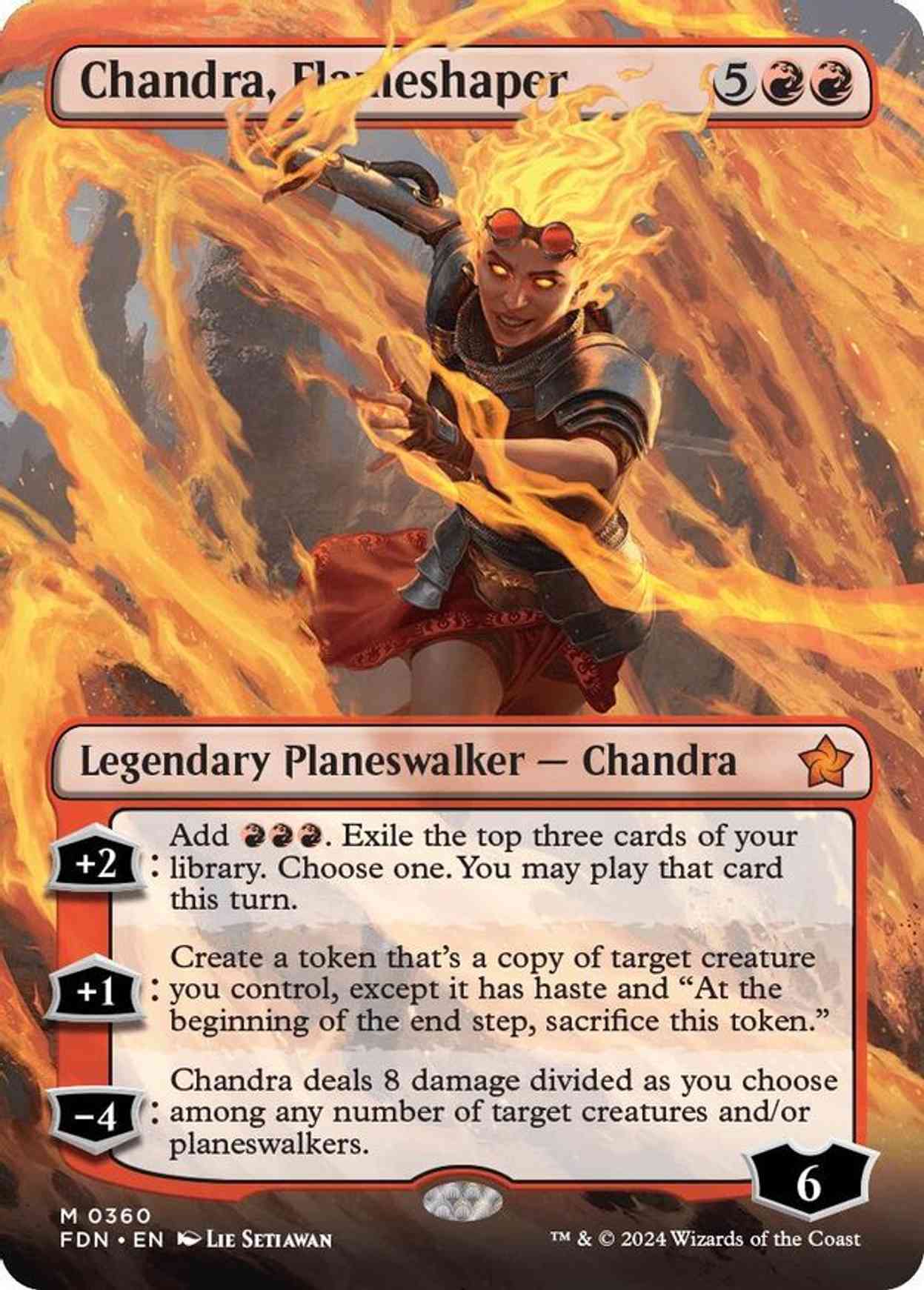 Chandra, Flameshaper (Borderless) magic card front