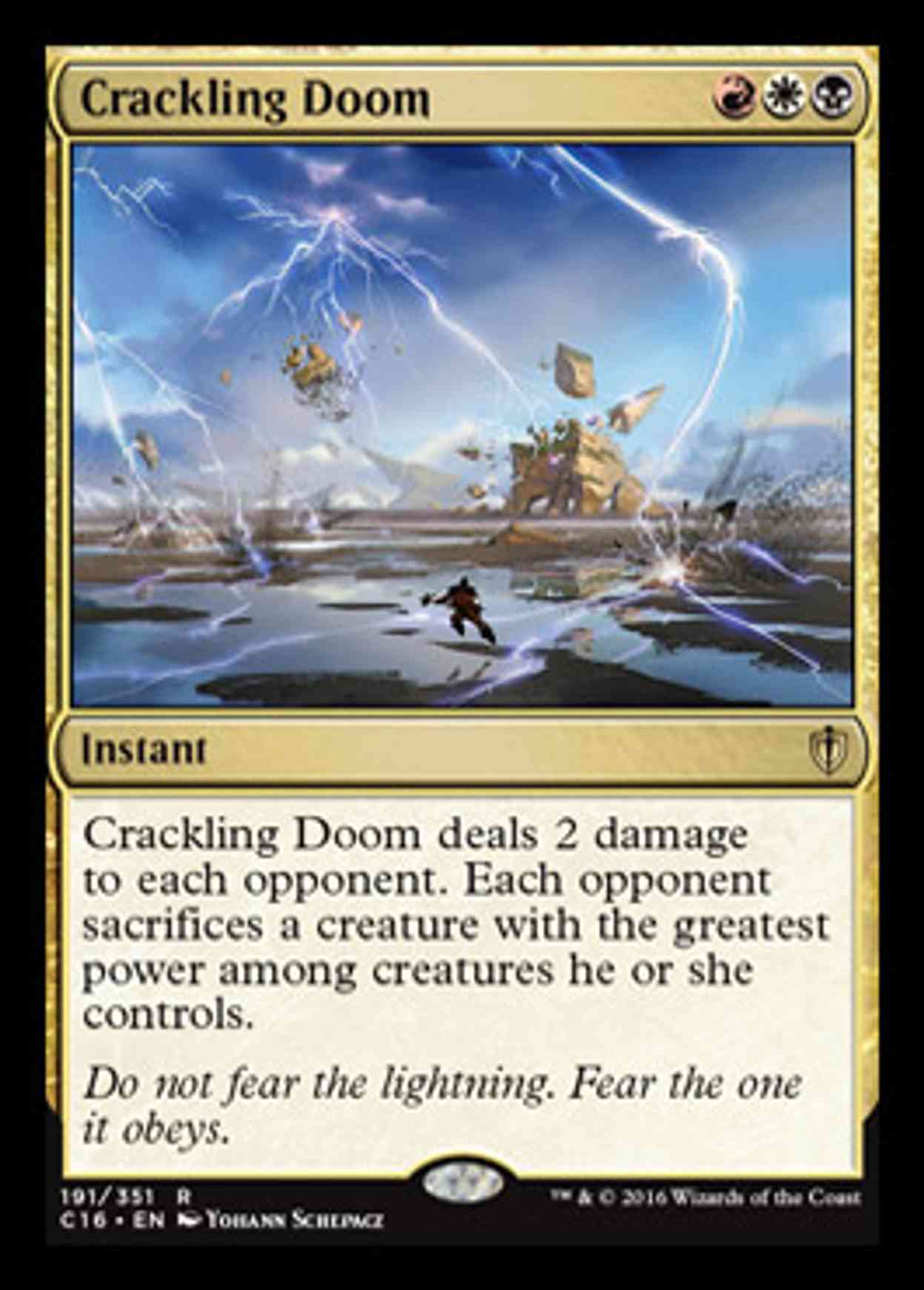Crackling Doom magic card front