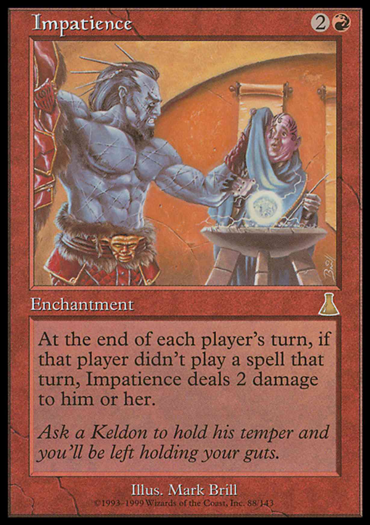 Impatience magic card front