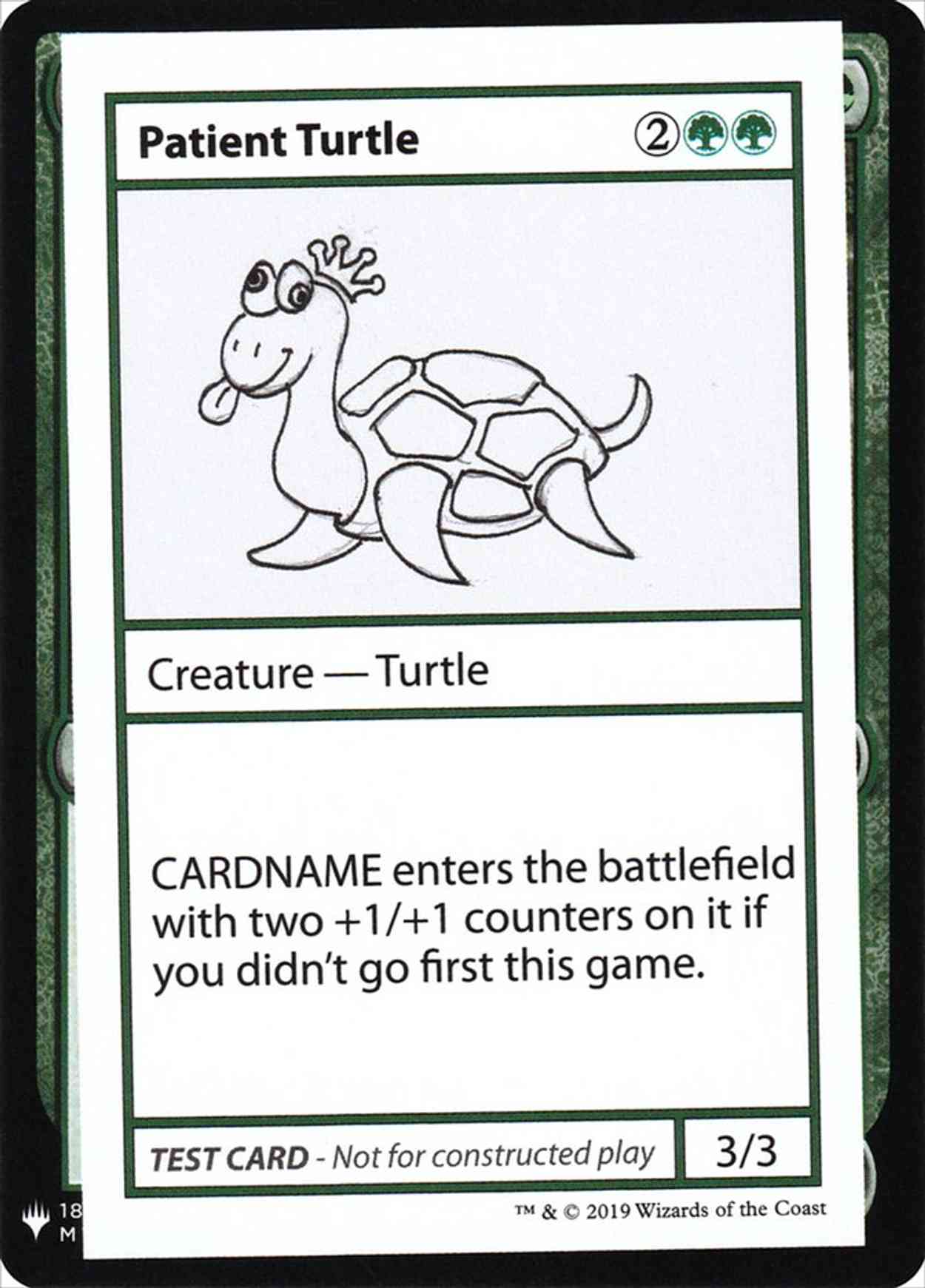 Patient Turtle magic card front