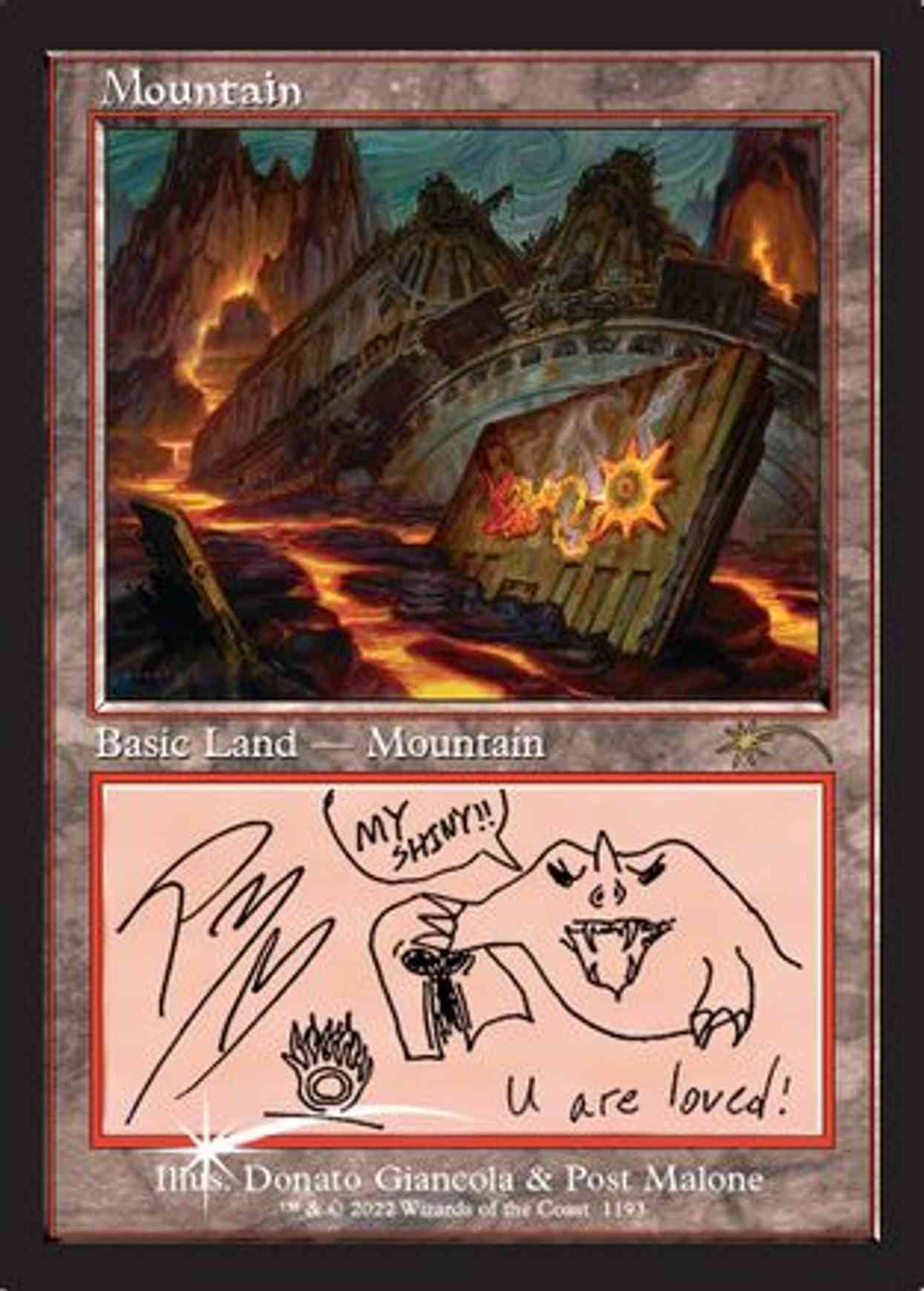 Mountain (Post Malone Lands) magic card front