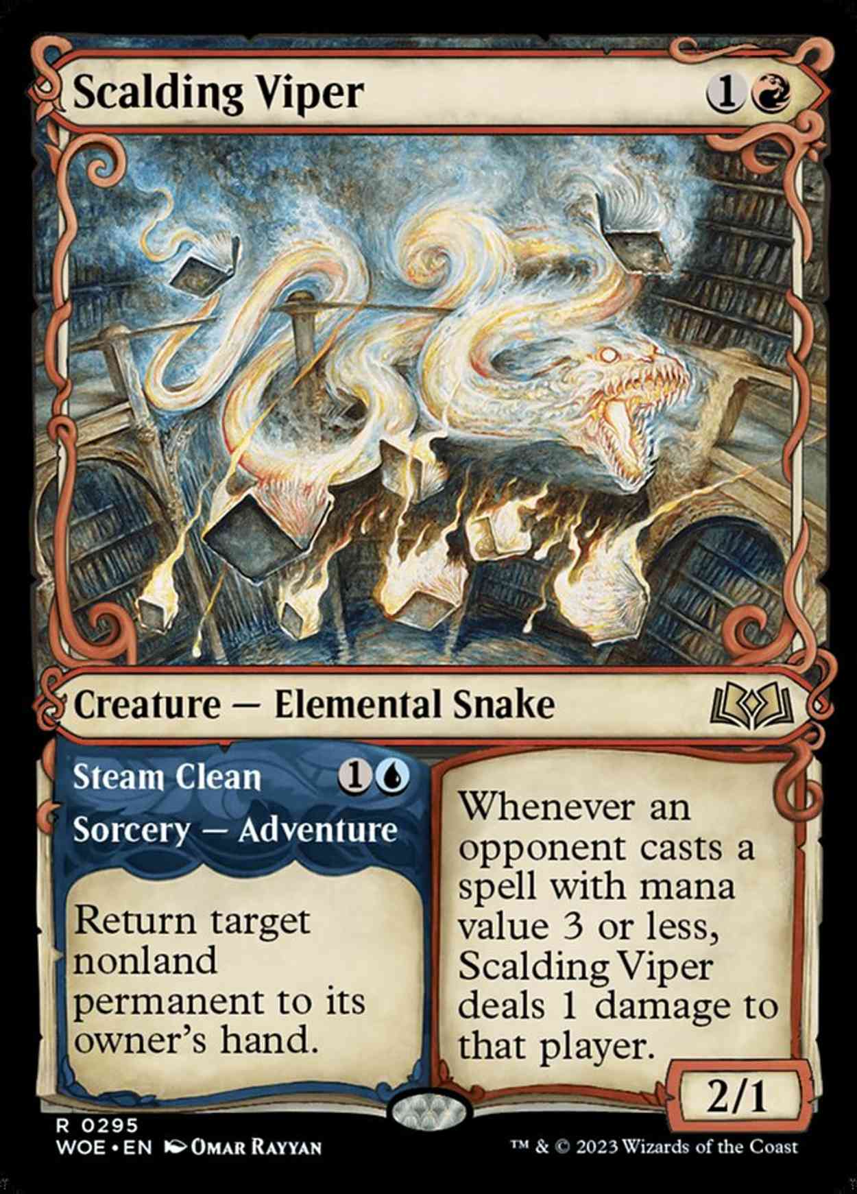 Scalding Viper (Showcase) magic card front