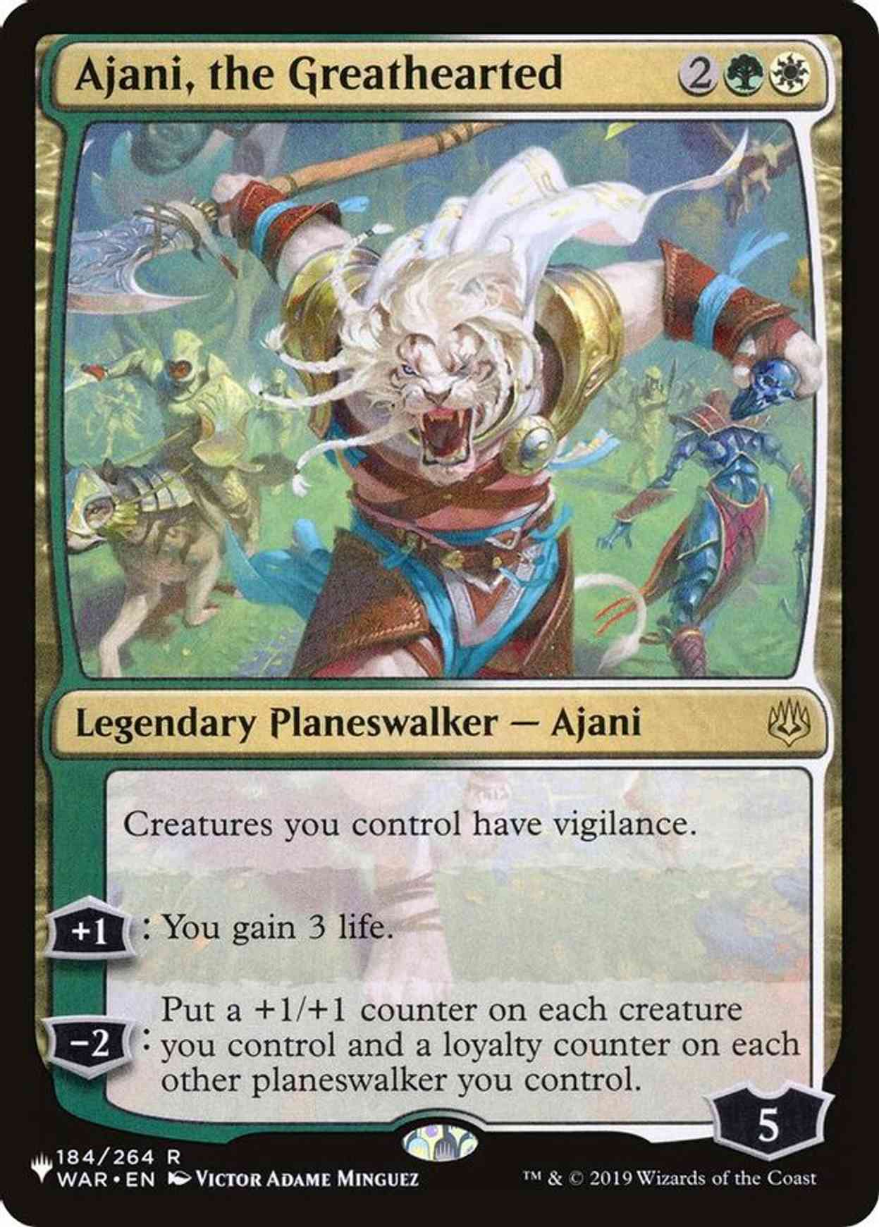 Ajani, the Greathearted magic card front