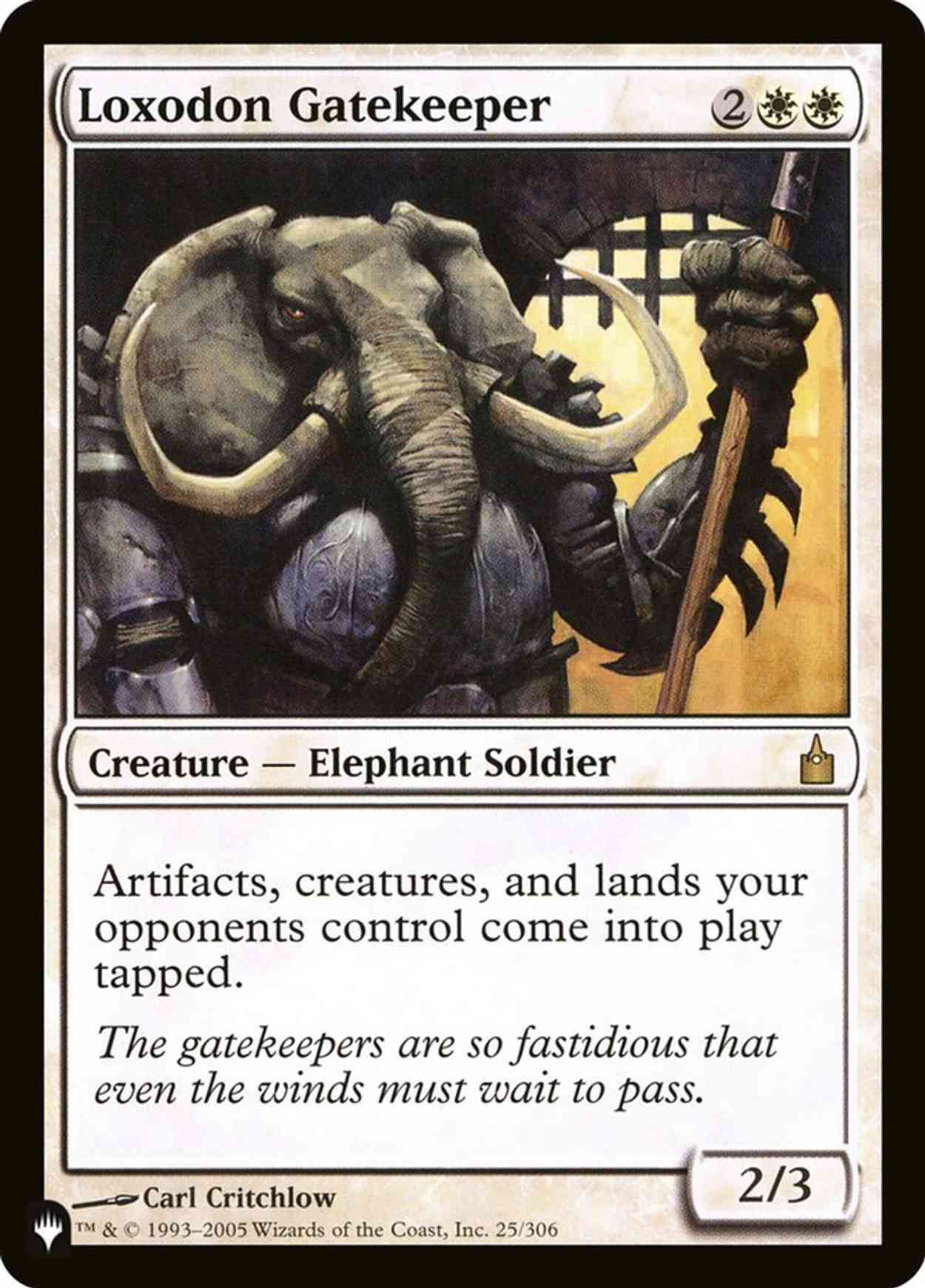Loxodon Gatekeeper magic card front