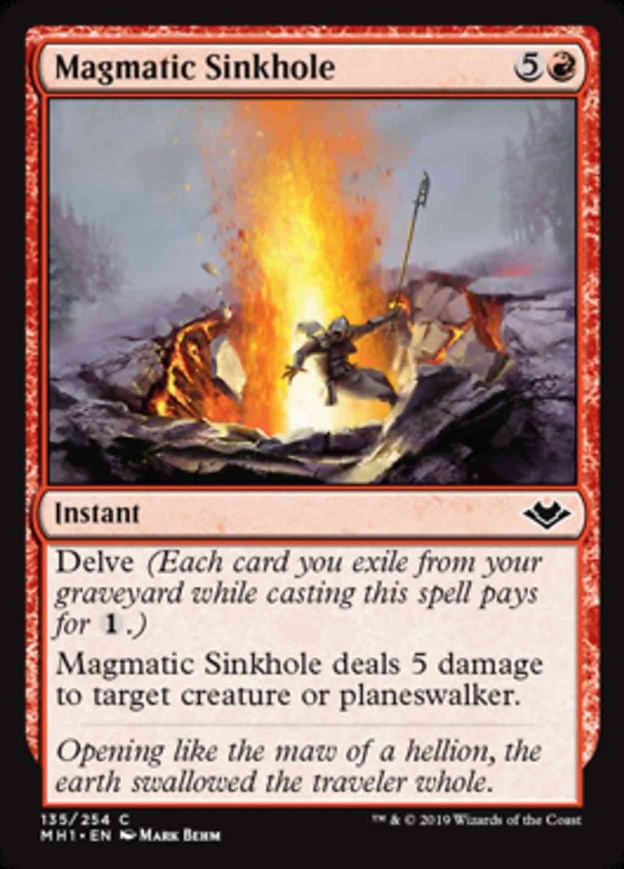 Magmatic Sinkhole magic card front