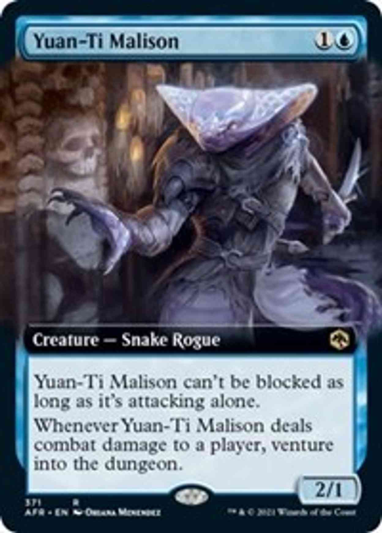 Yuan-Ti Malison (Extended Art) magic card front