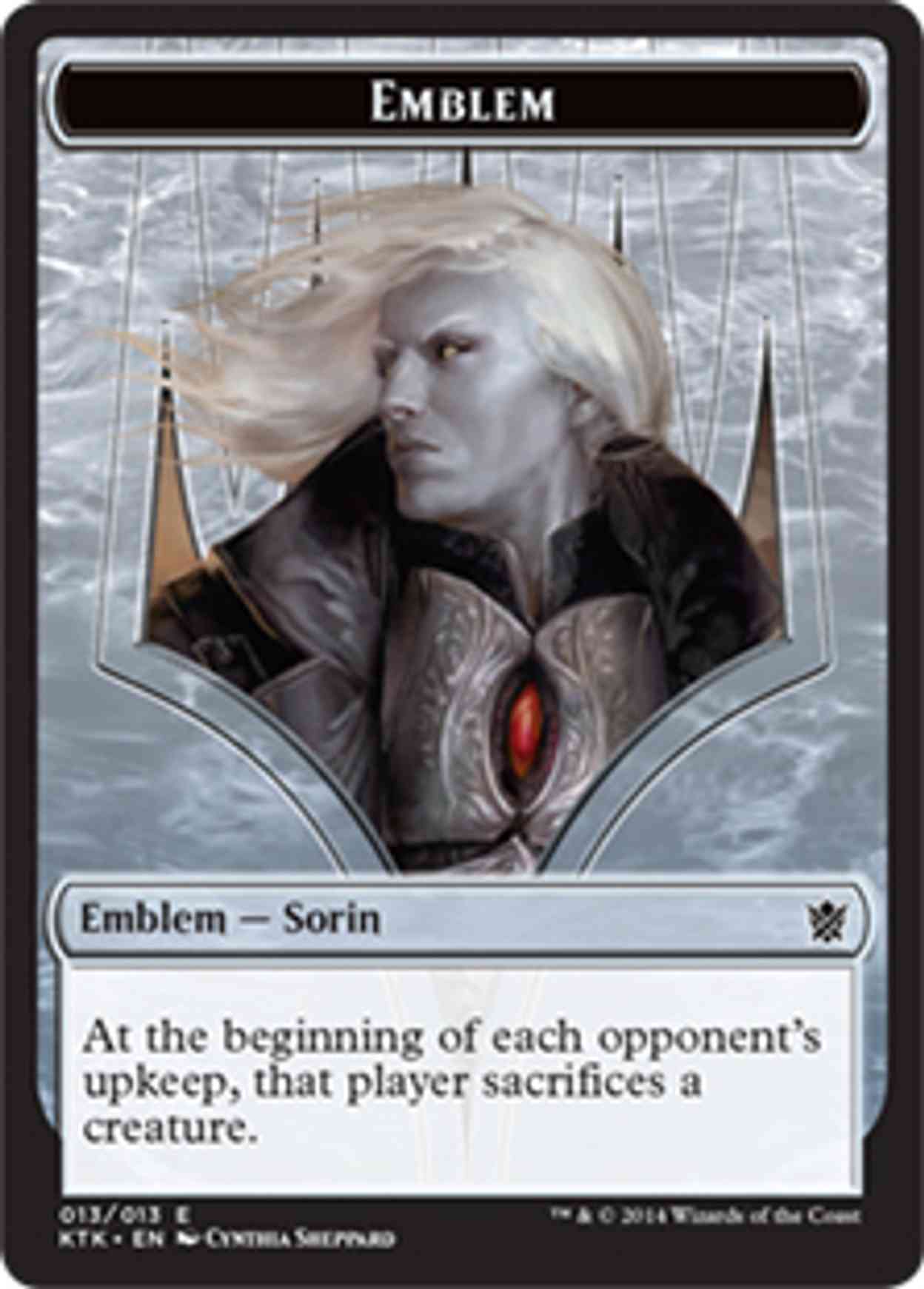 Emblem - Sorin, Solemn Visitor magic card front