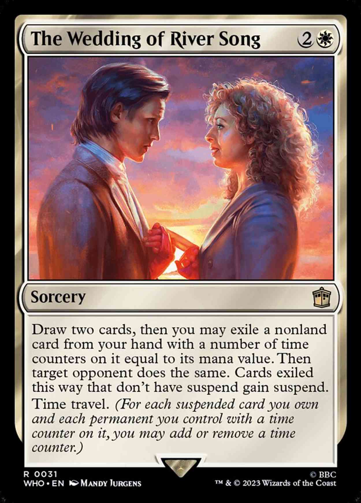 The Wedding of River Song magic card front