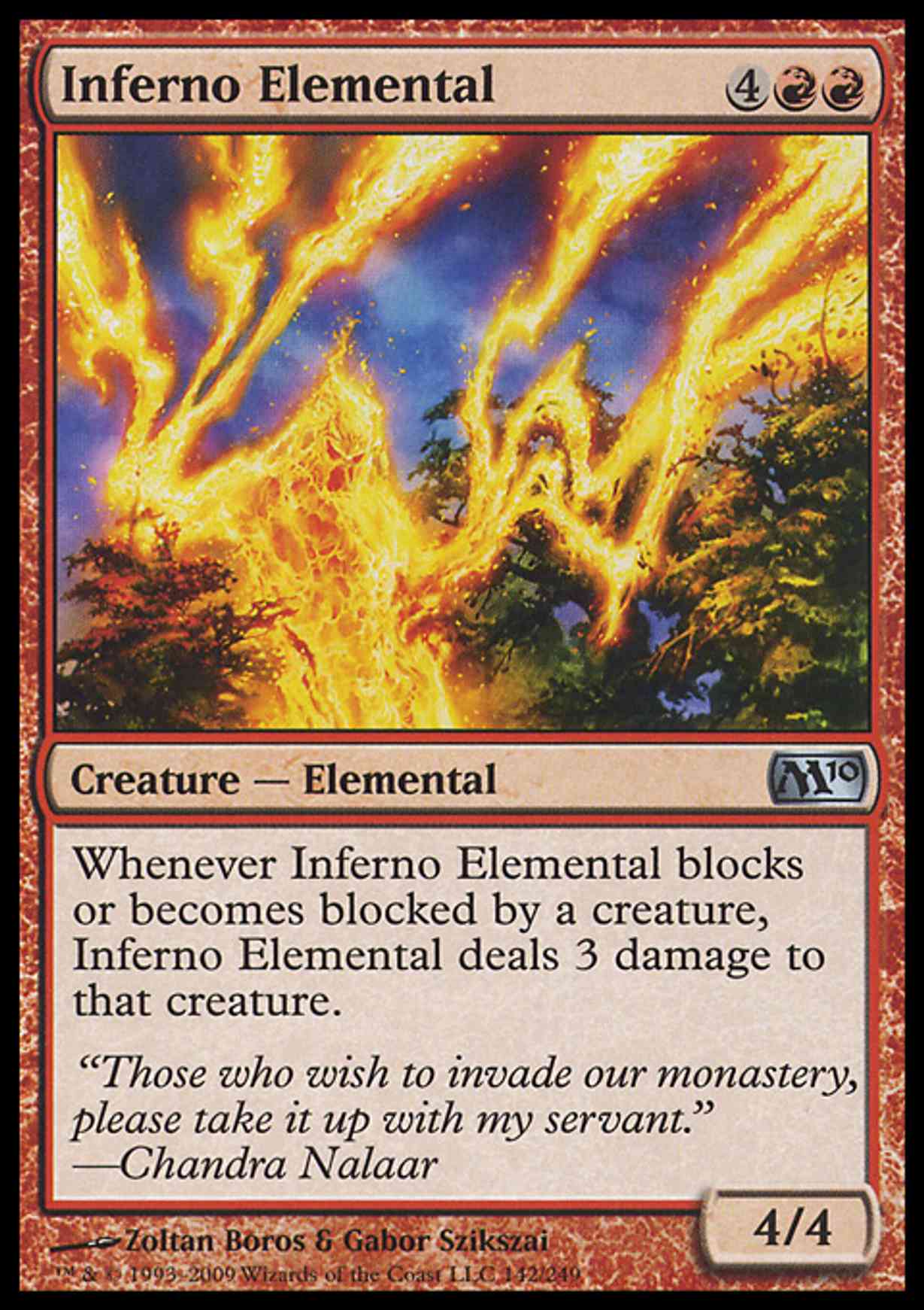 Inferno Elemental magic card front
