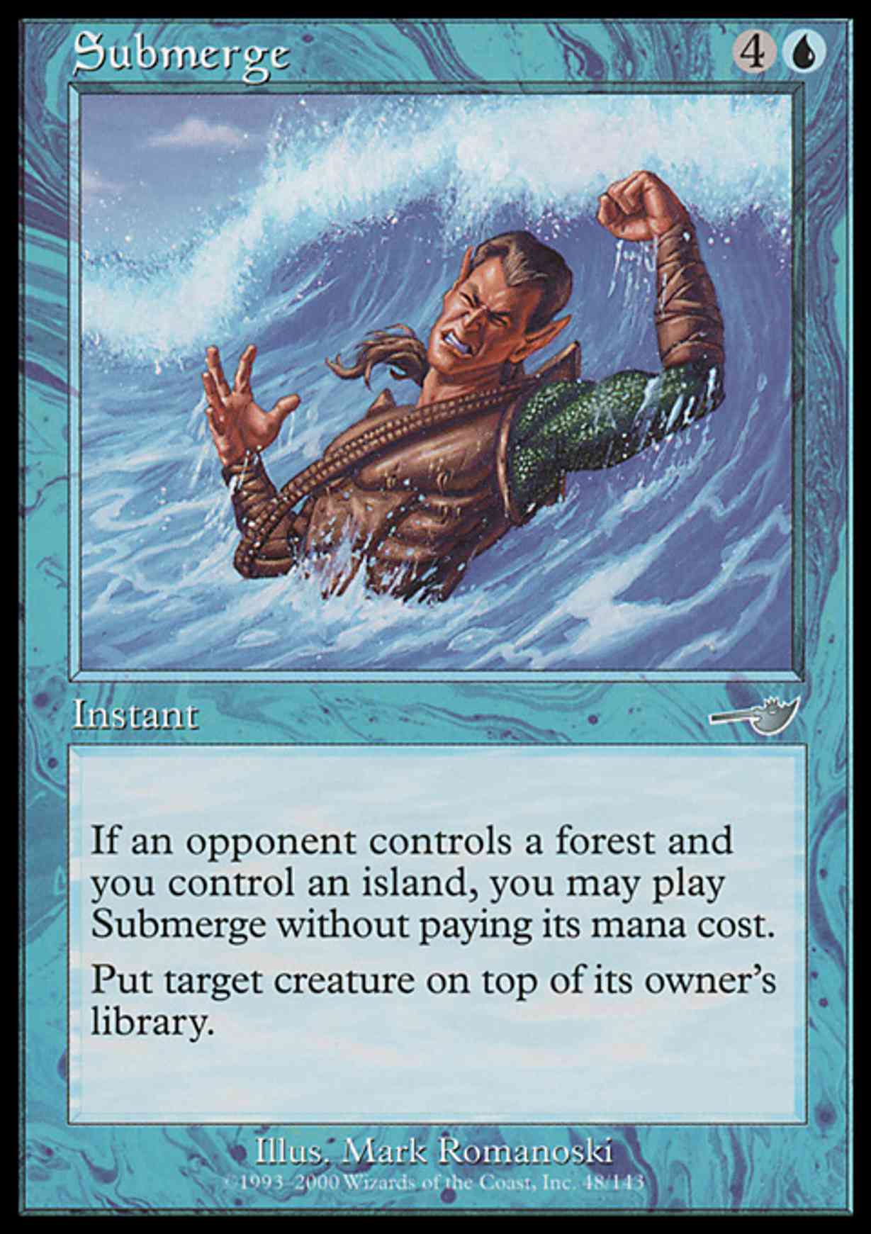Submerge magic card front