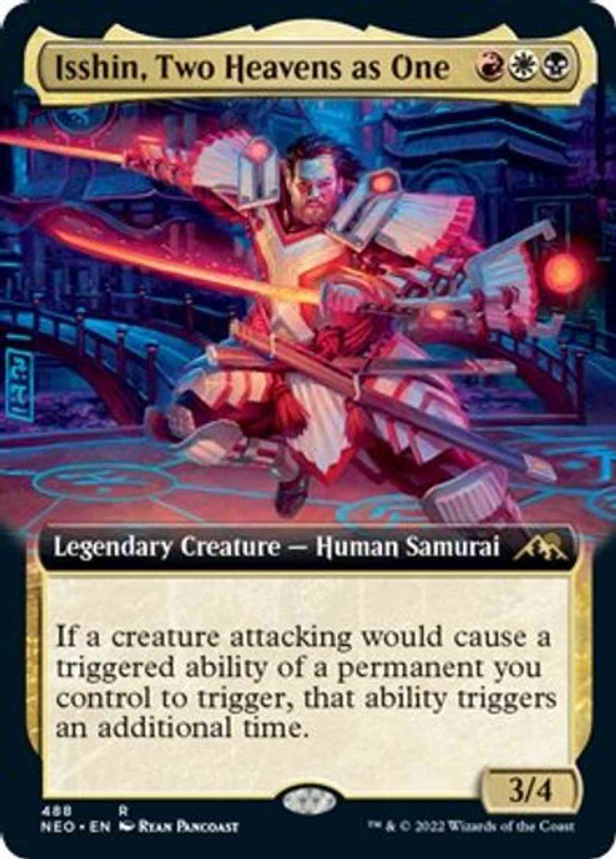 Isshin, Two Heavens as One (Extended Art) magic card front