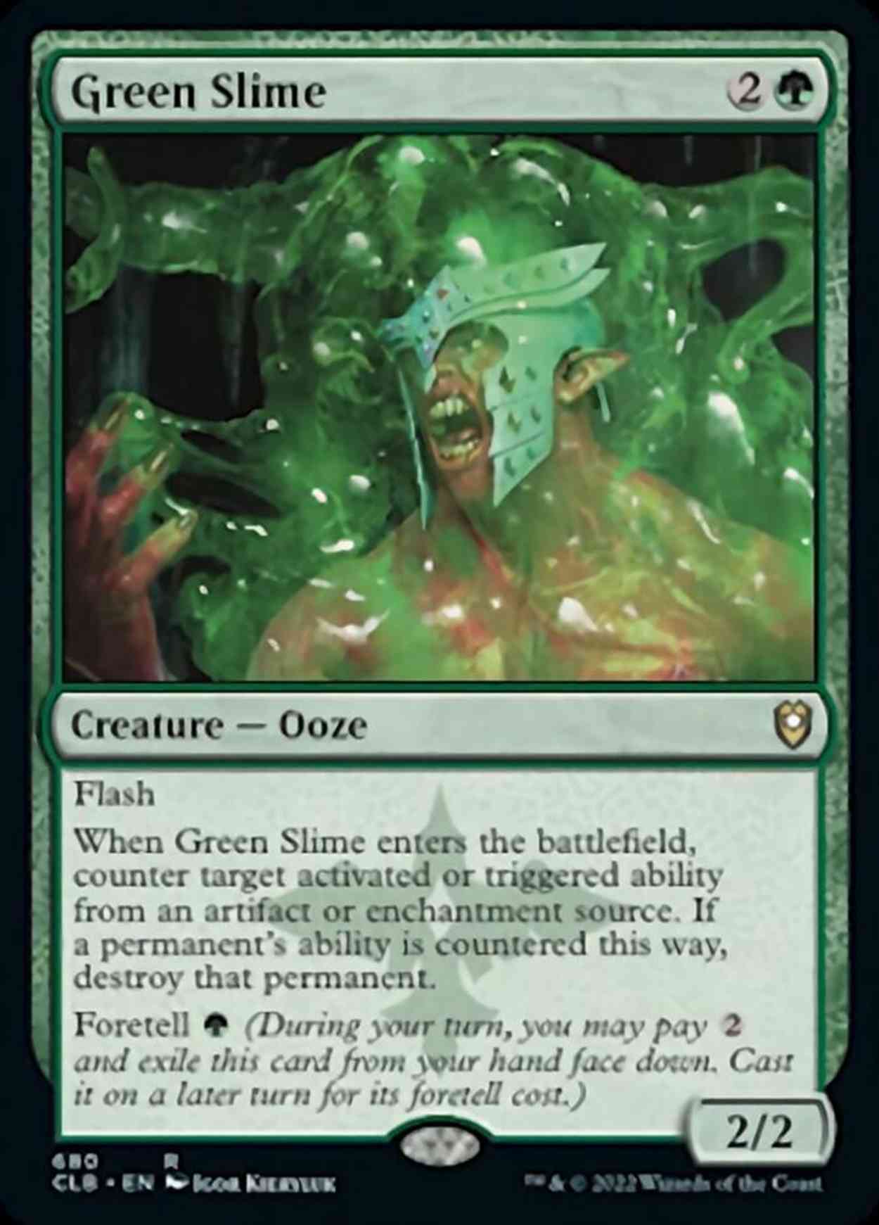 Green Slime magic card front