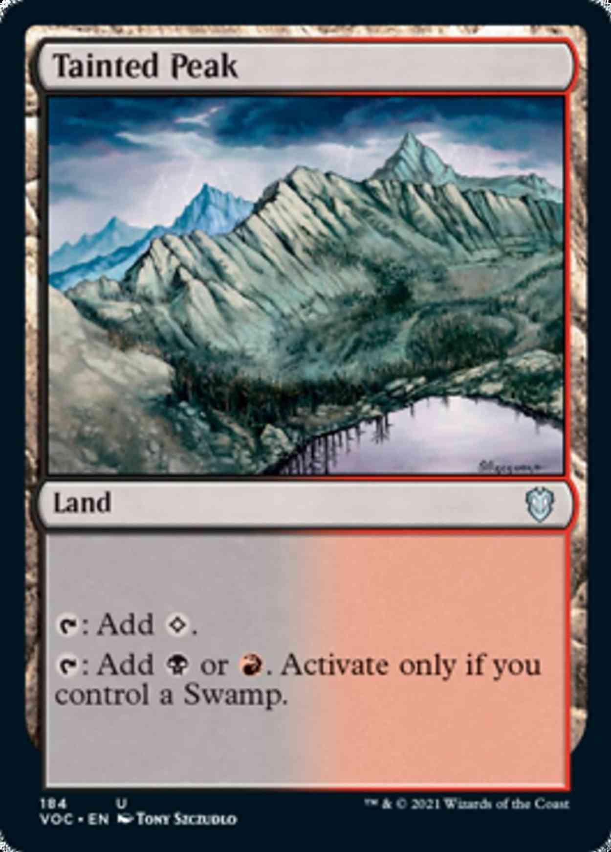Tainted Peak magic card front