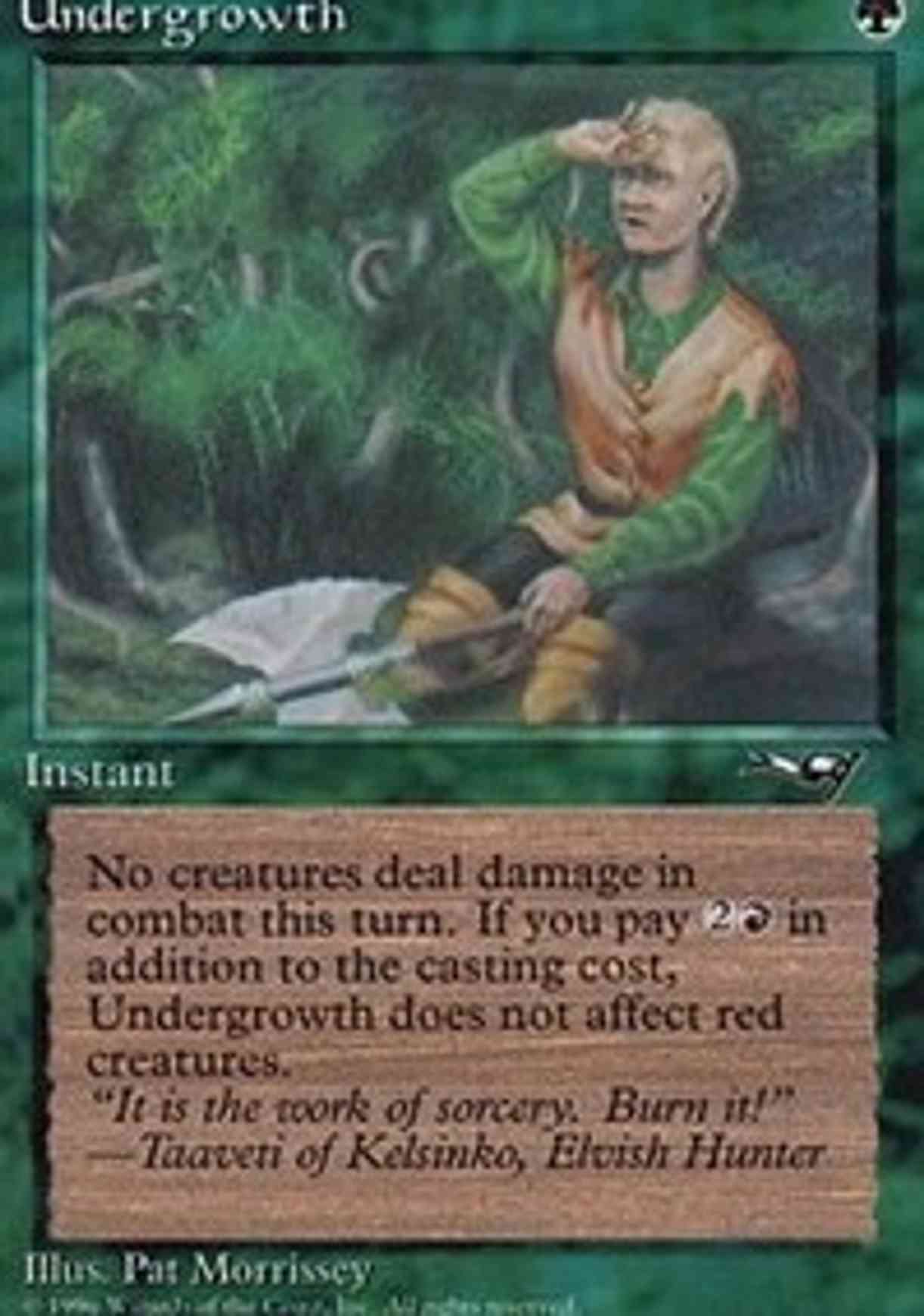 Undergrowth (Holding Axe) magic card front