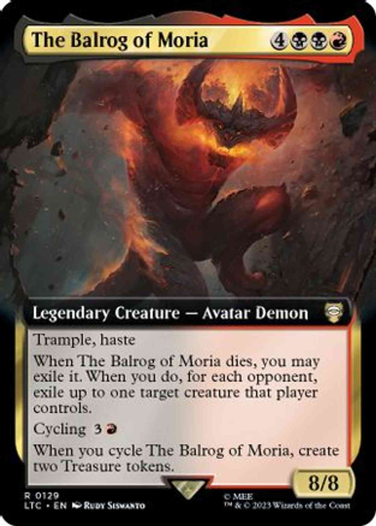 The Balrog of Moria (Extended Art) magic card front