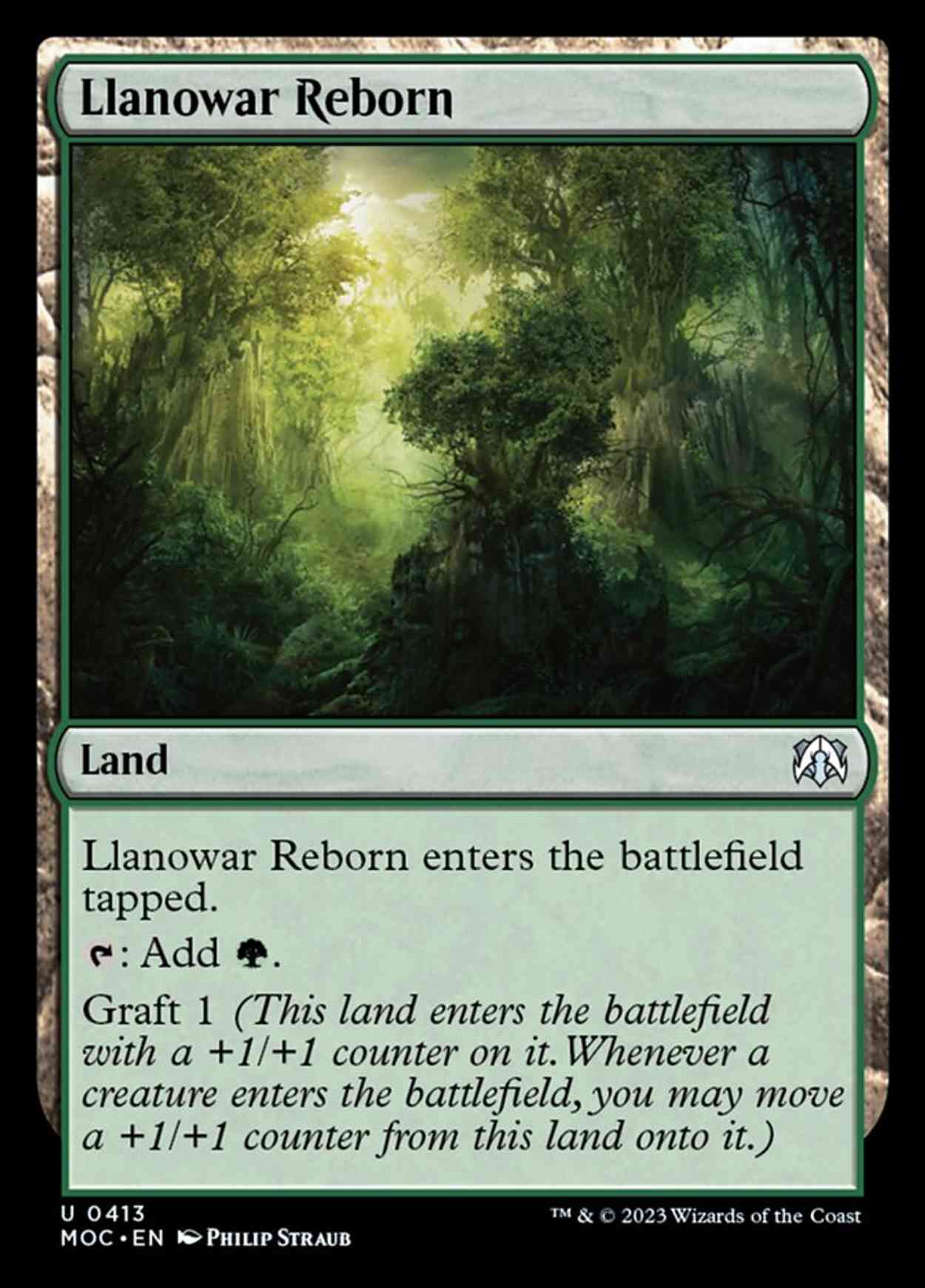 Llanowar Reborn magic card front