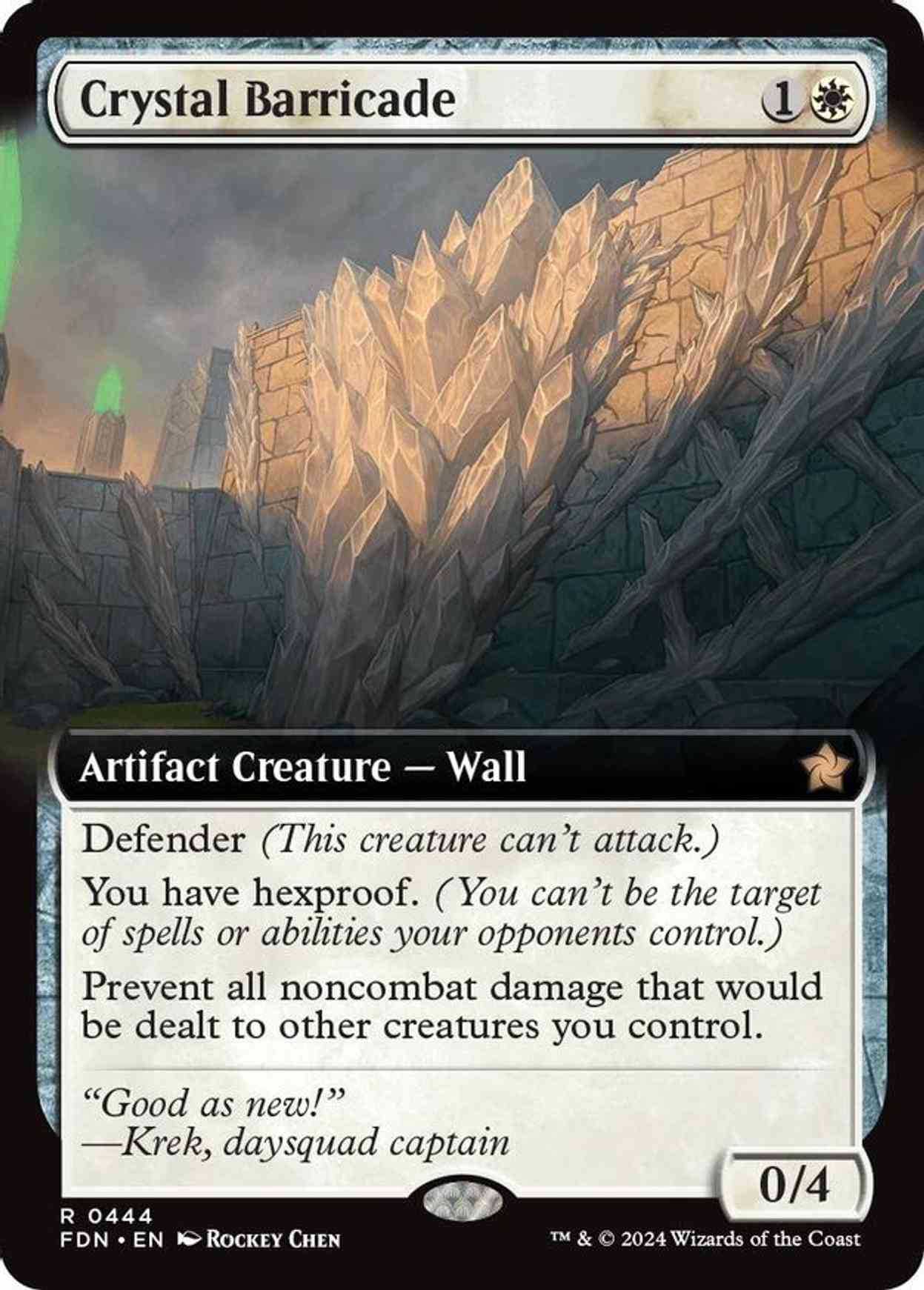 Crystal Barricade (Extended Art) magic card front