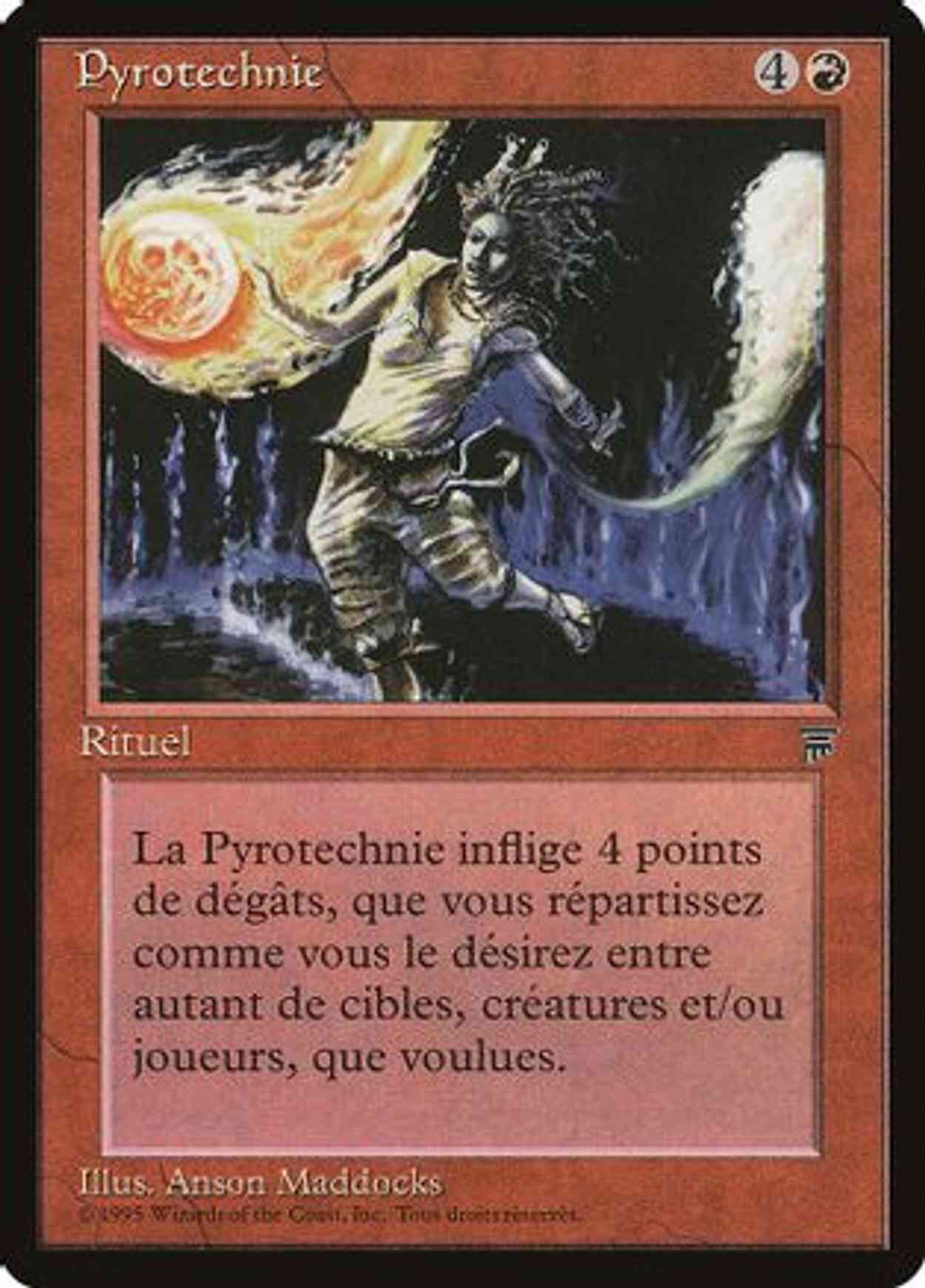 Pyrotechnics (French) - "Pyrotechnie" magic card front