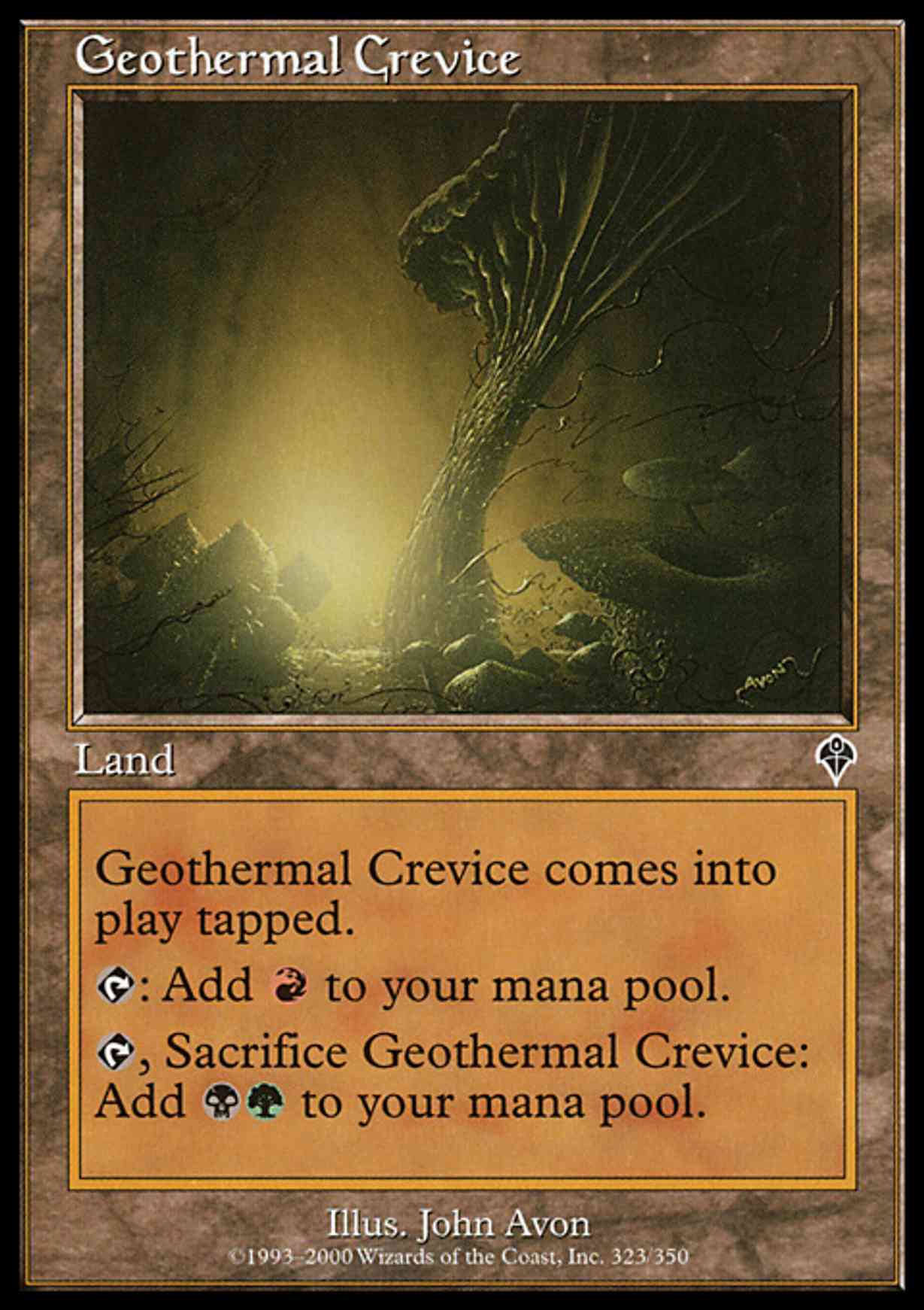 Geothermal Crevice magic card front