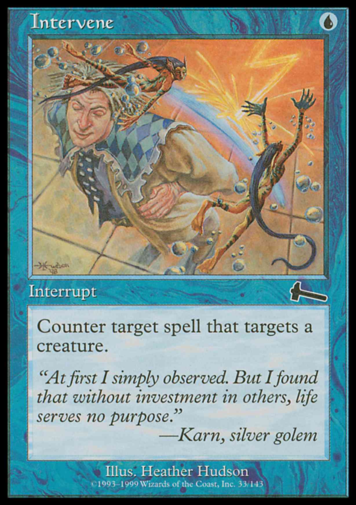Intervene magic card front
