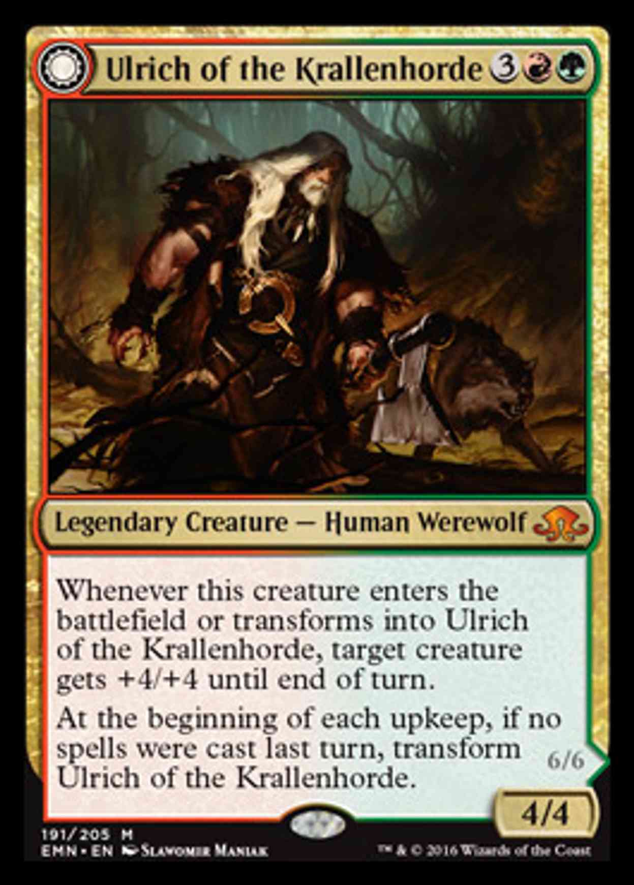 Ulrich of the Krallenhorde magic card front