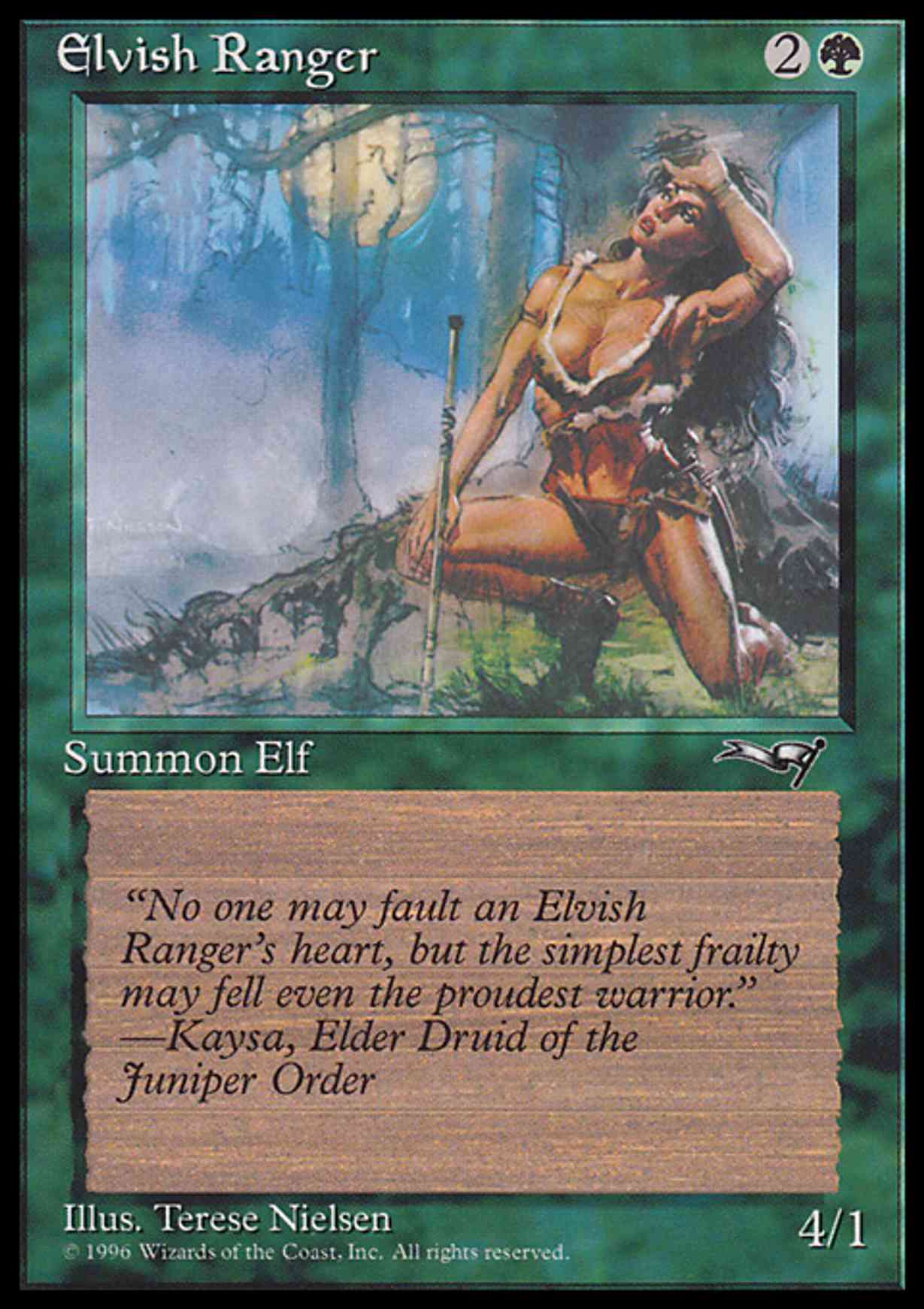 Elvish Ranger (Female) magic card front