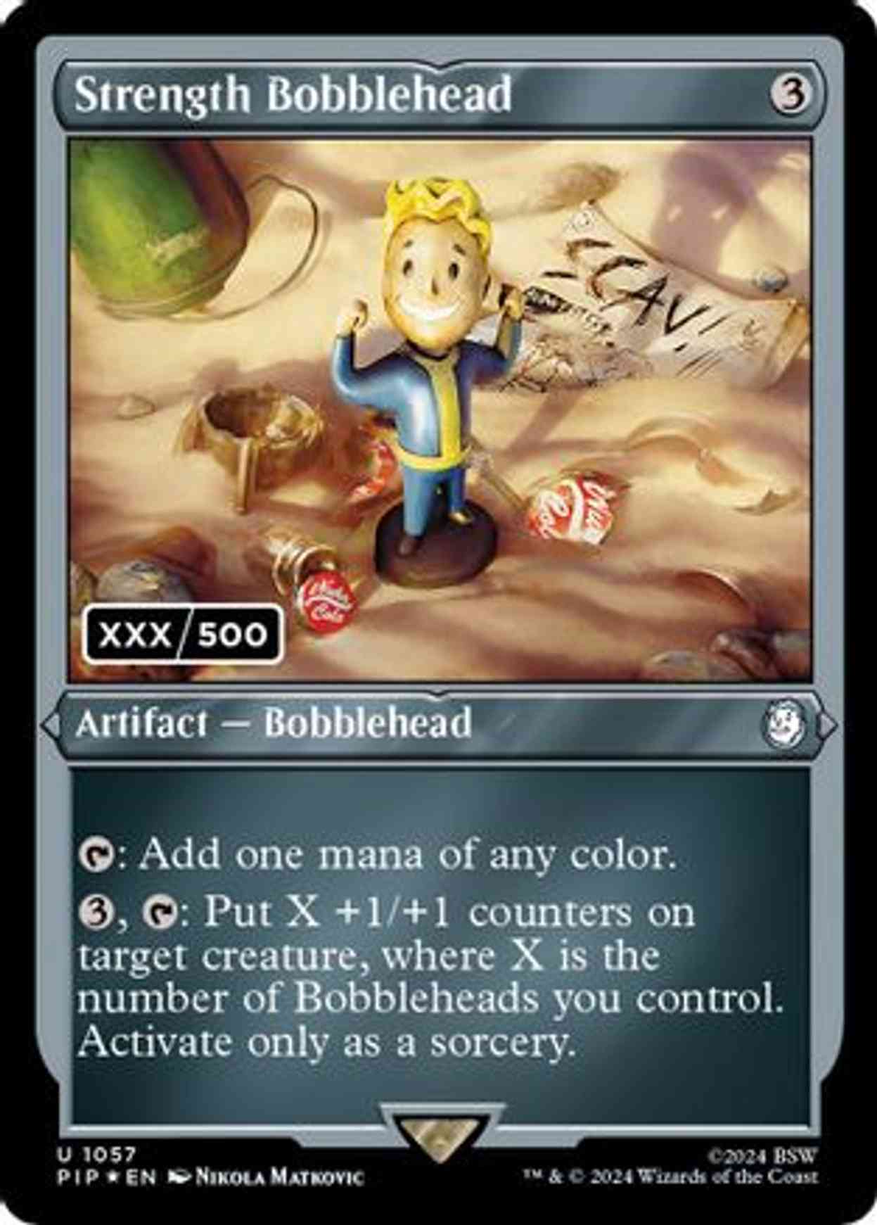 Strength Bobblehead (Serial Numbered) magic card front