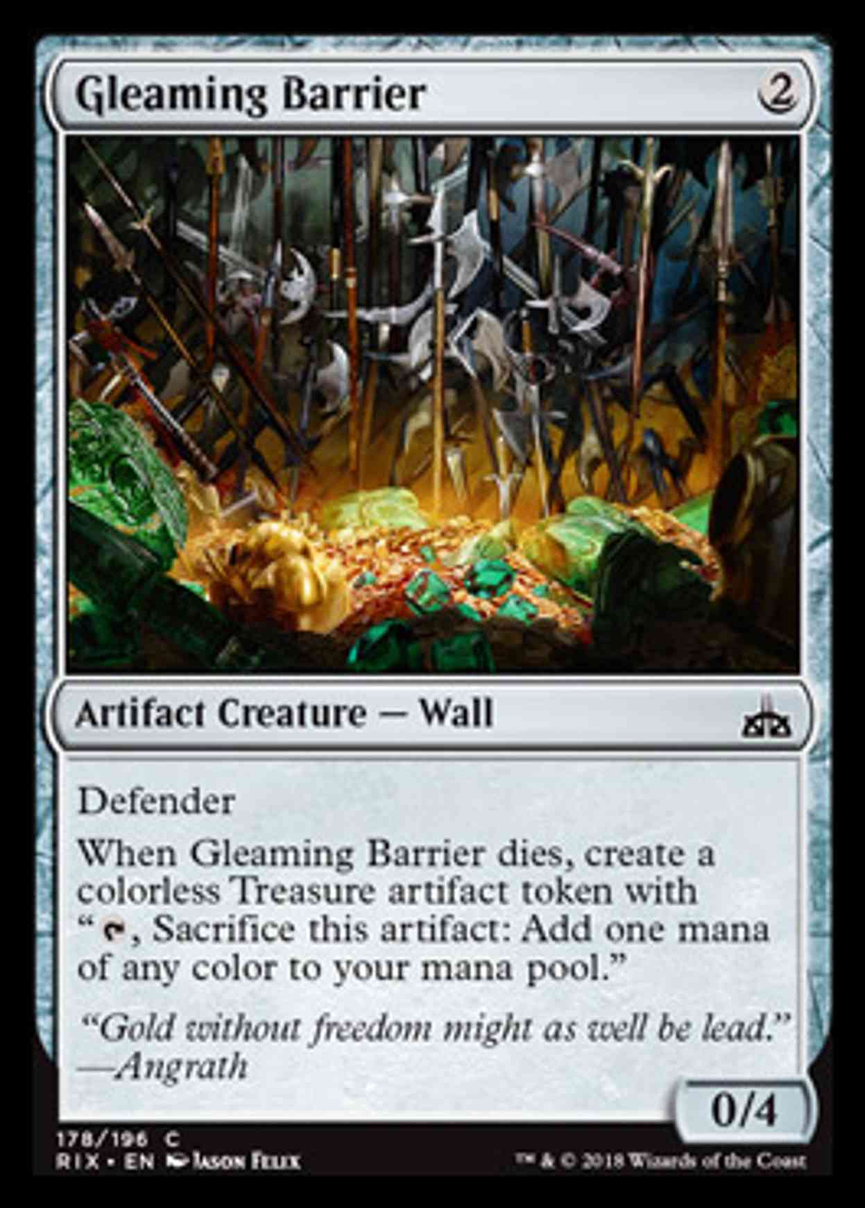 Gleaming Barrier magic card front
