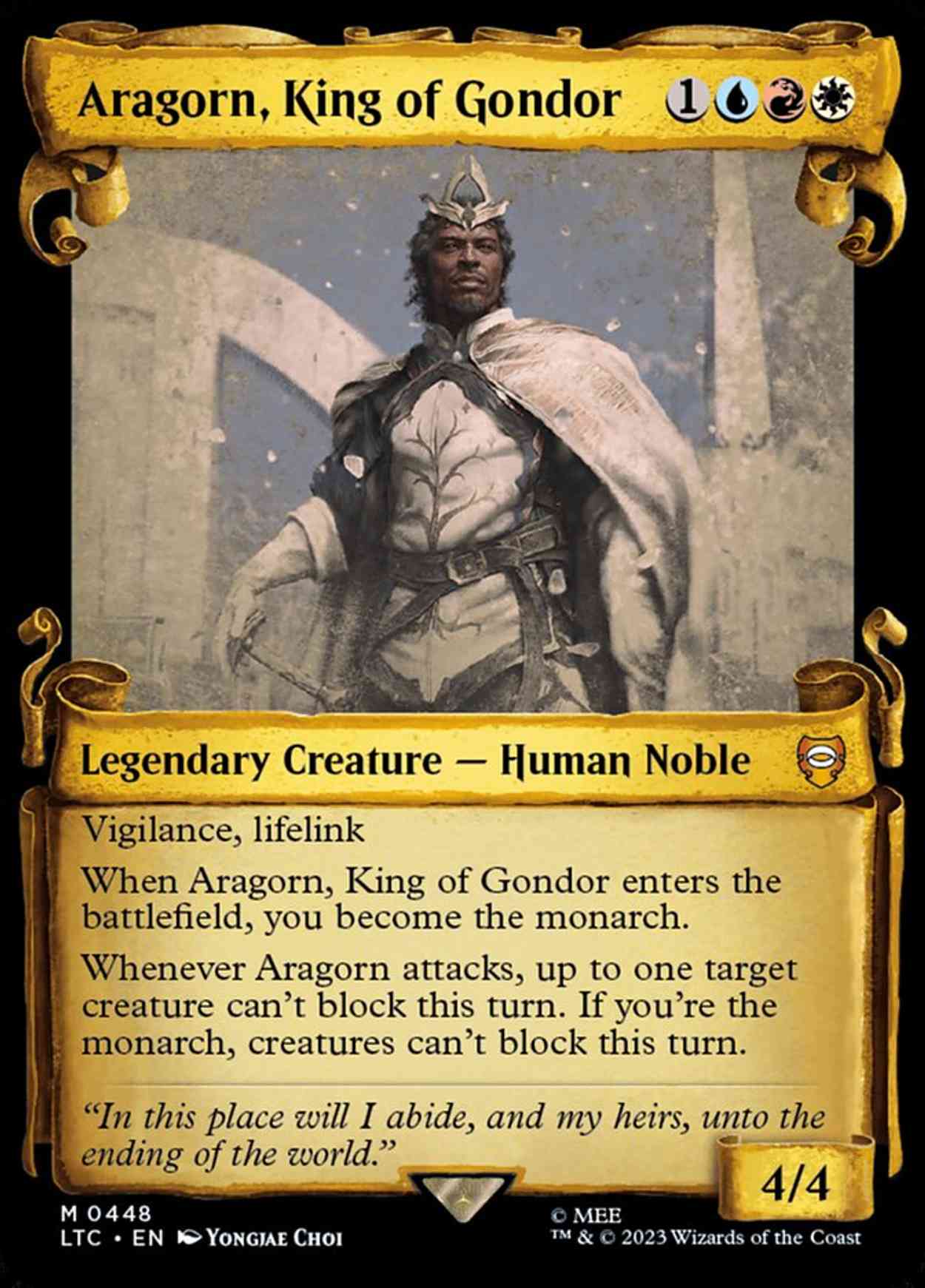 Aragorn, King of Gondor (Showcase Scrolls) magic card front