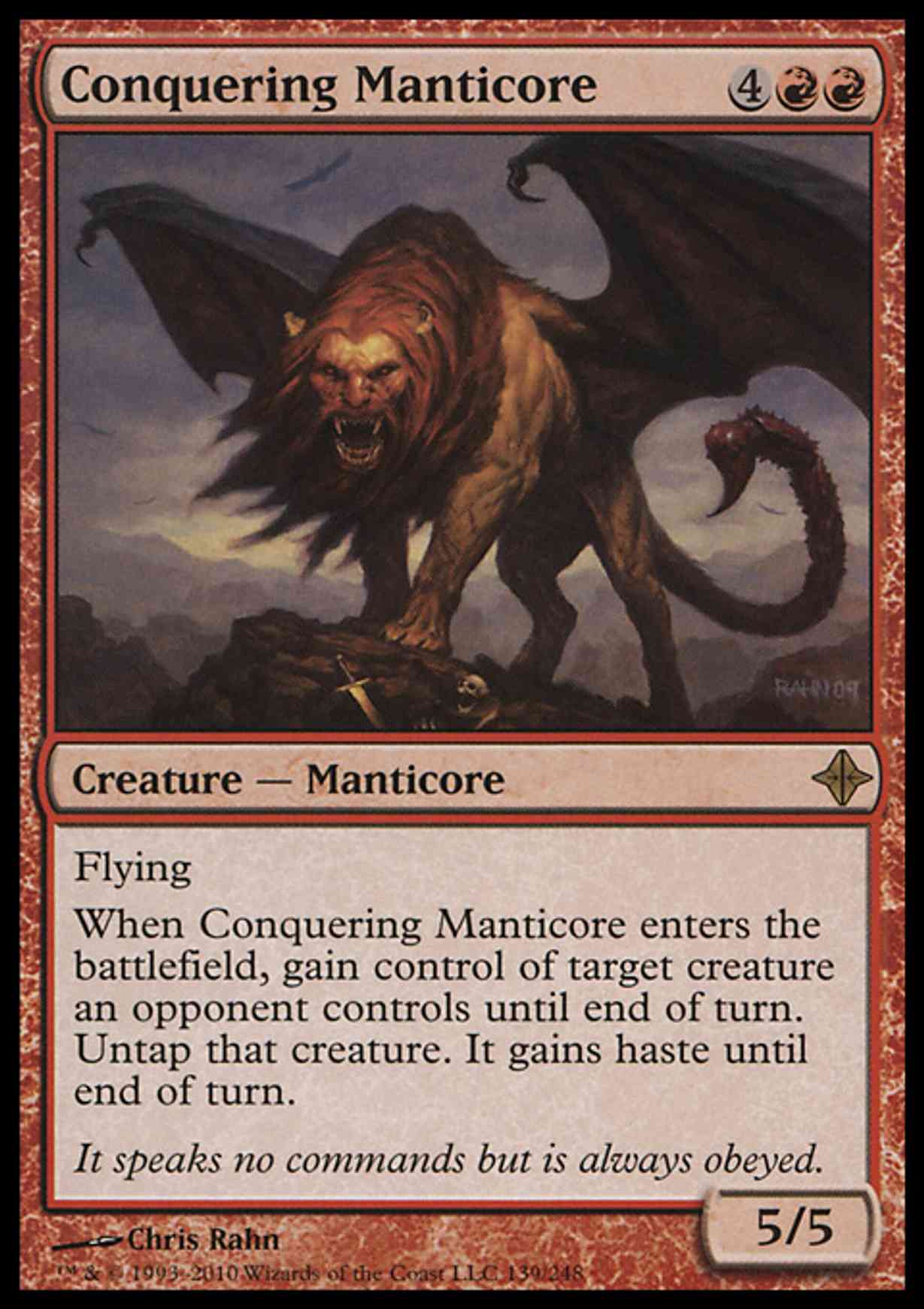 Conquering Manticore magic card front