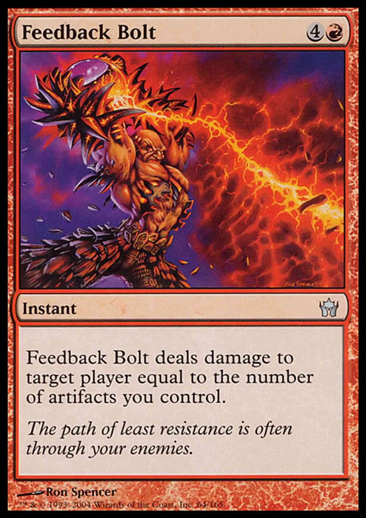 Feedback Bolt magic card front