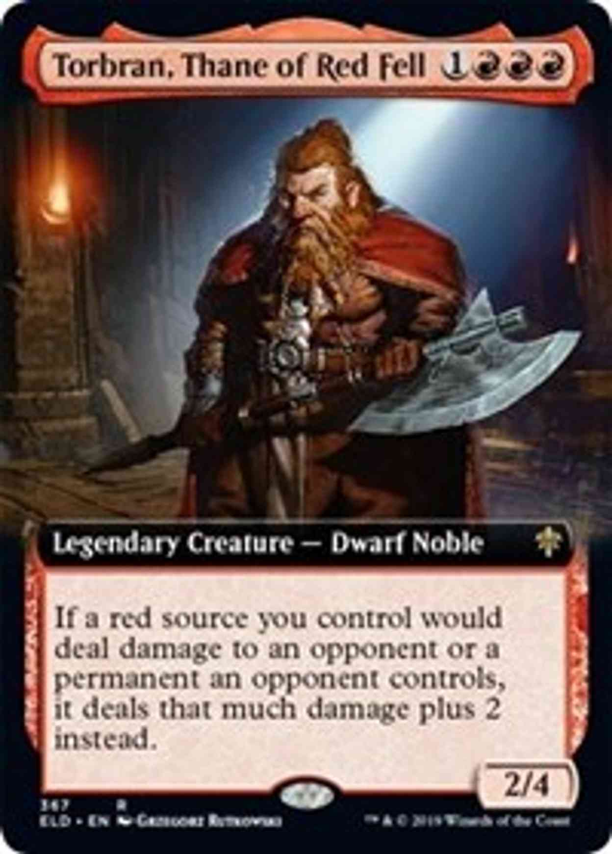 Torbran, Thane of Red Fell (Extended Art) magic card front