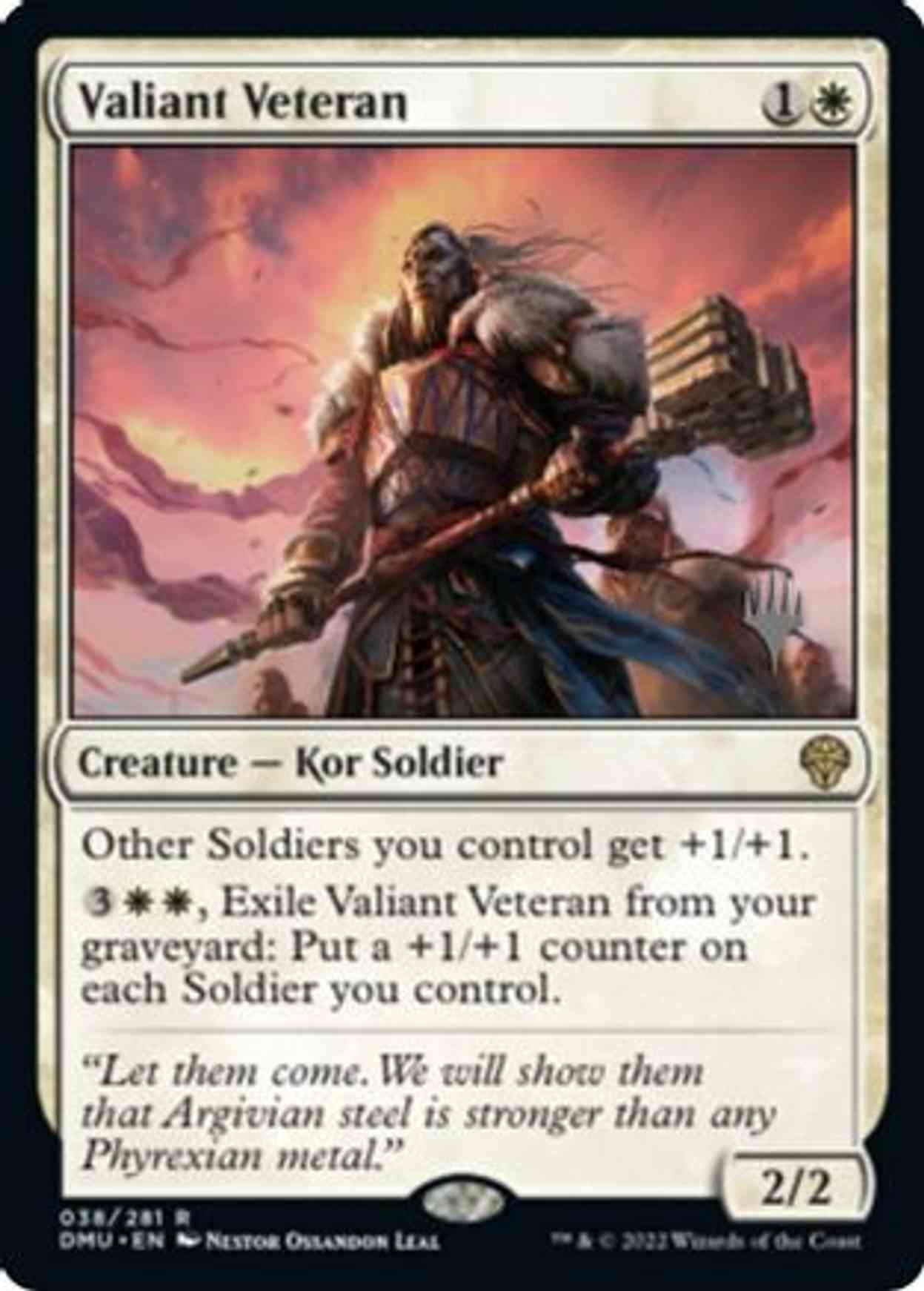 Valiant Veteran magic card front