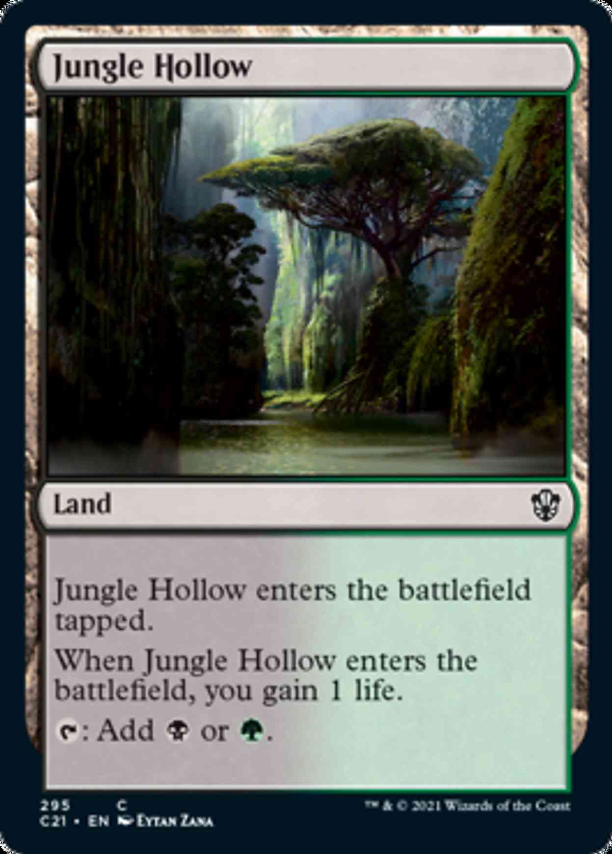 Jungle Hollow magic card front