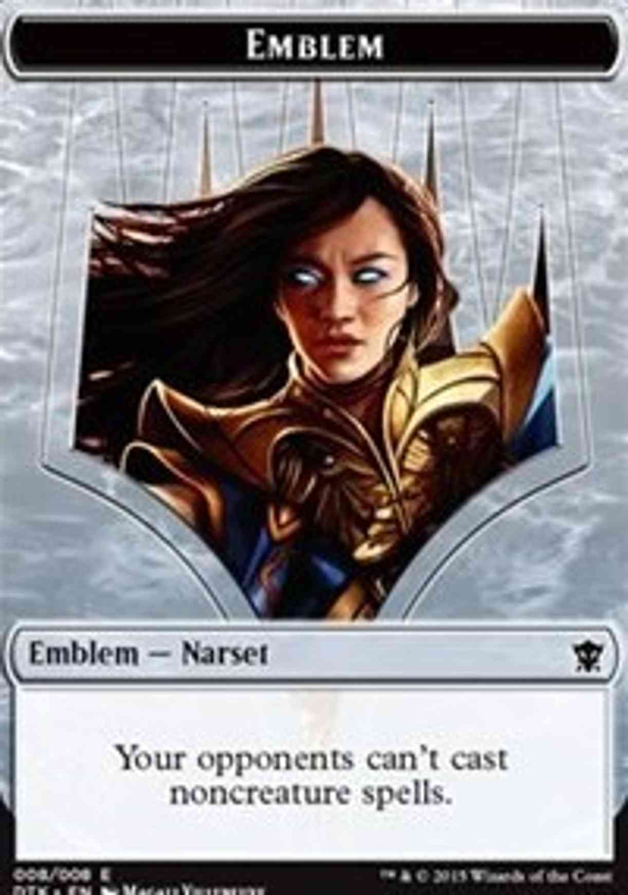 Emblem - Narset Transcendent magic card front