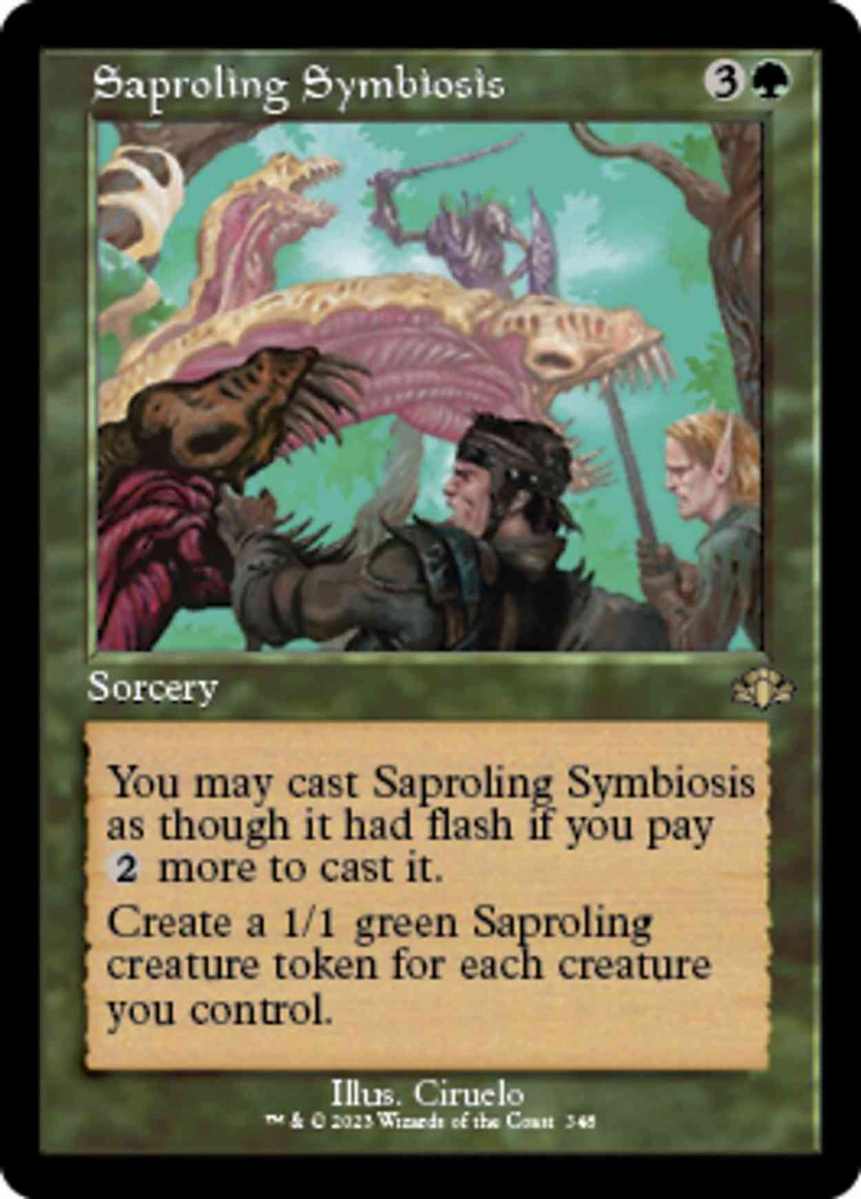 Saproling Symbiosis (Retro Frame) magic card front
