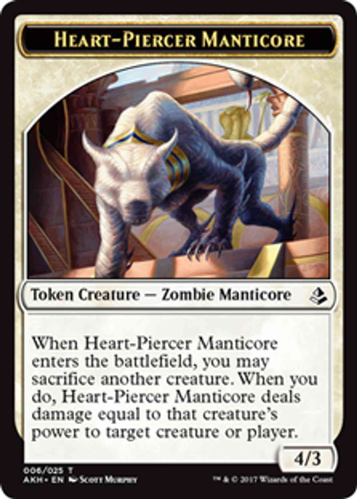 Heart-Piercer Manticore Token magic card front